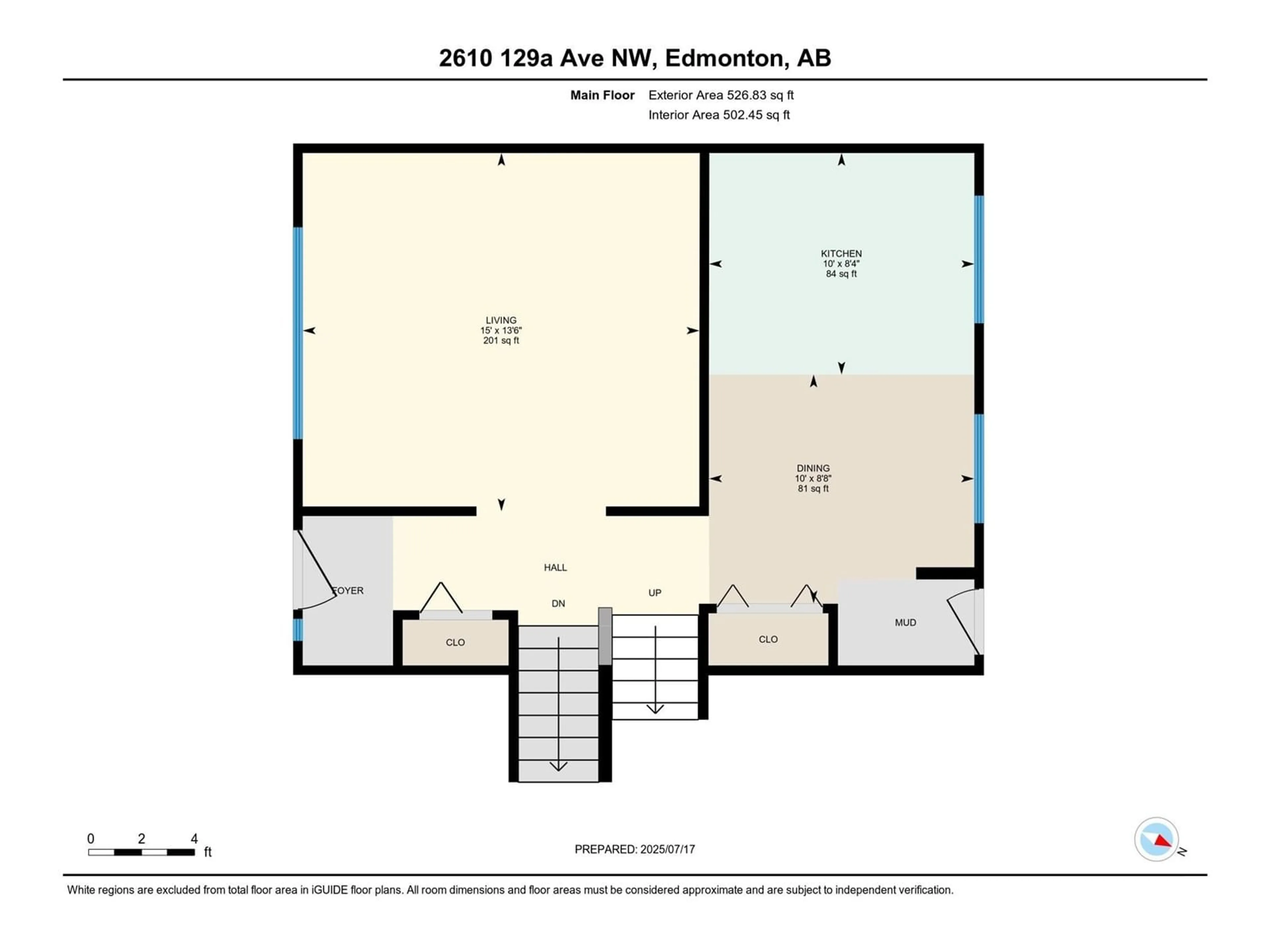 Floor plan for 2610 129A AV, Edmonton Alberta T5A3Y1