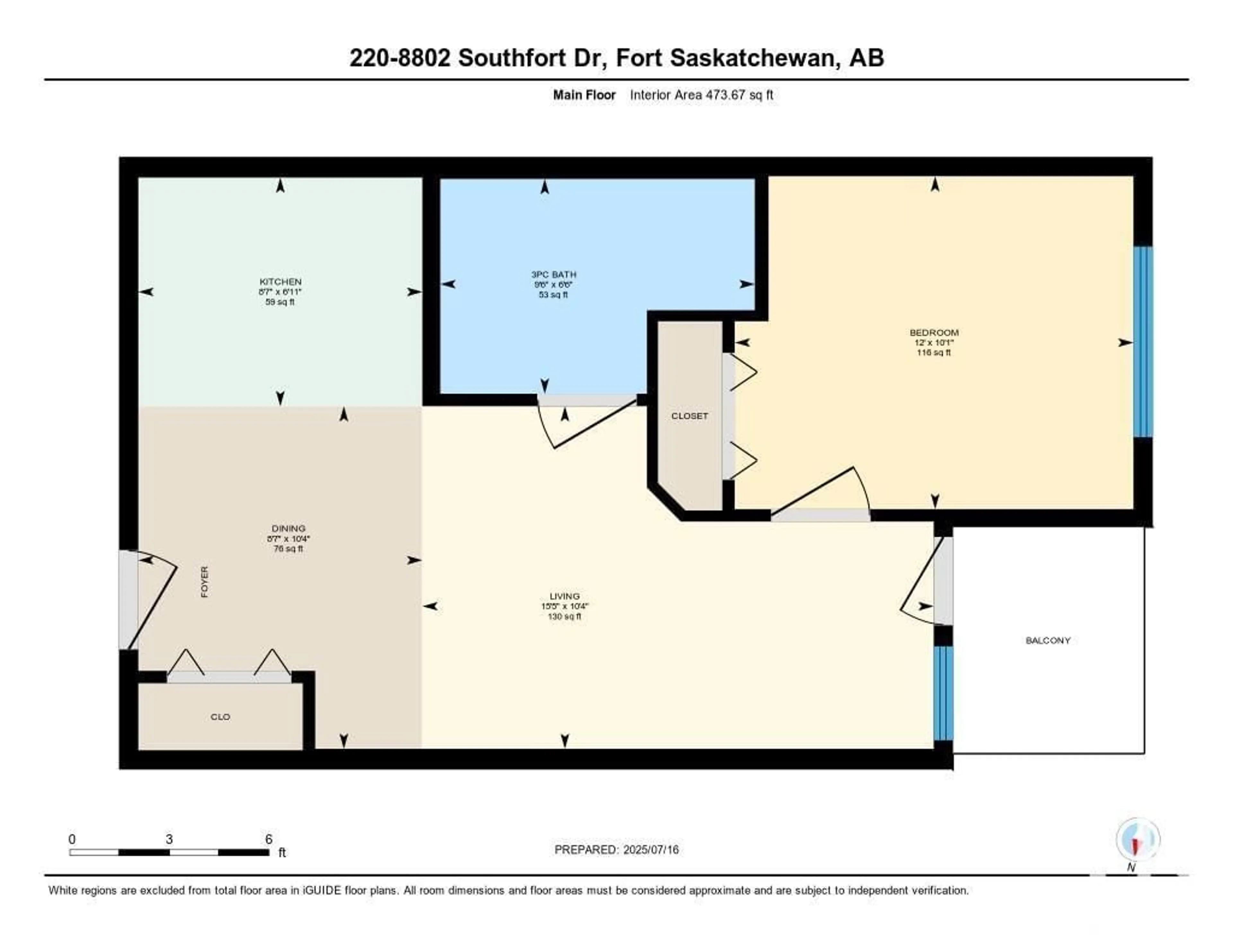Floor plan for 220 8802 SOUTHFORT, Fort Saskatchewan Alberta T8L4R6