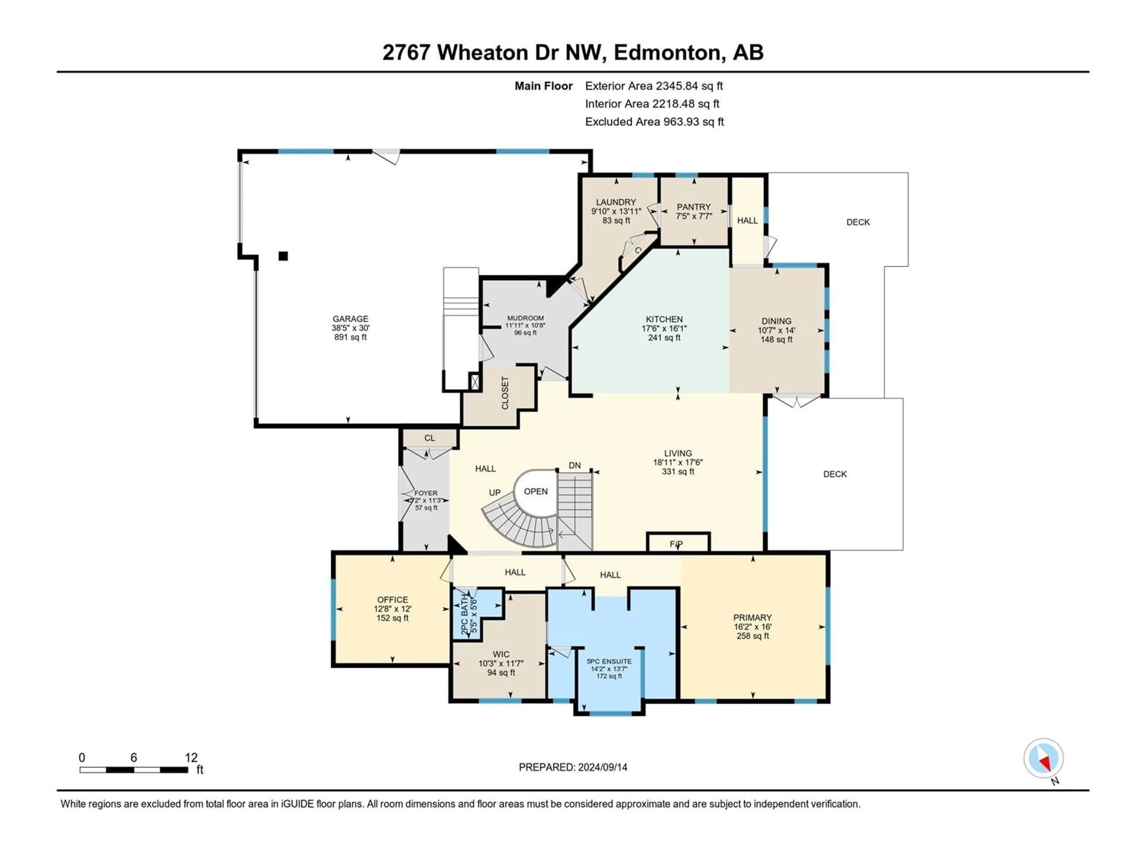 Floor plan for 2767 WHEATON DR, Edmonton Alberta T6W2M5