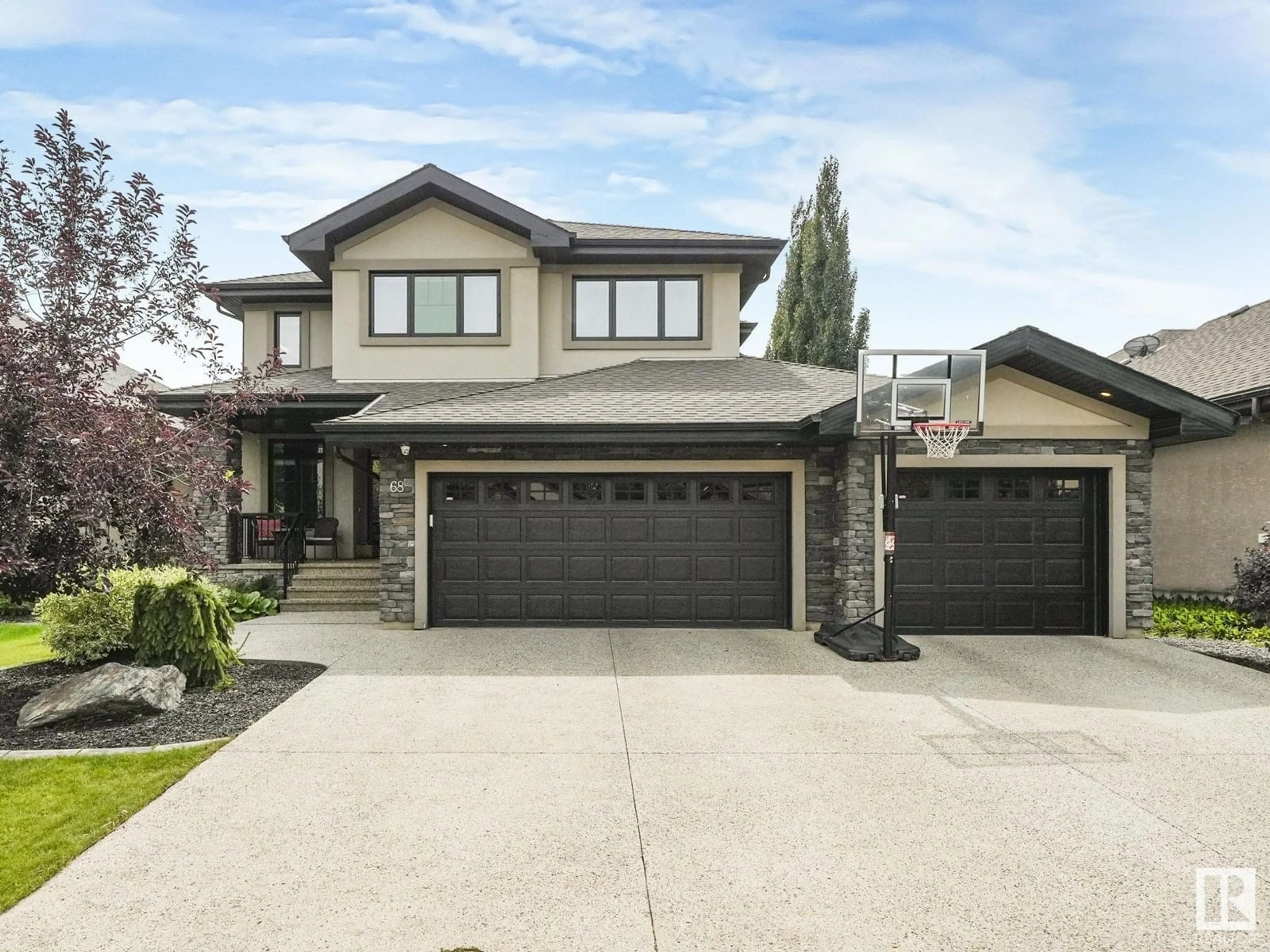 Home with vinyl exterior material, street for 68 LACOMBE DR, St. Albert Alberta T8N4E8