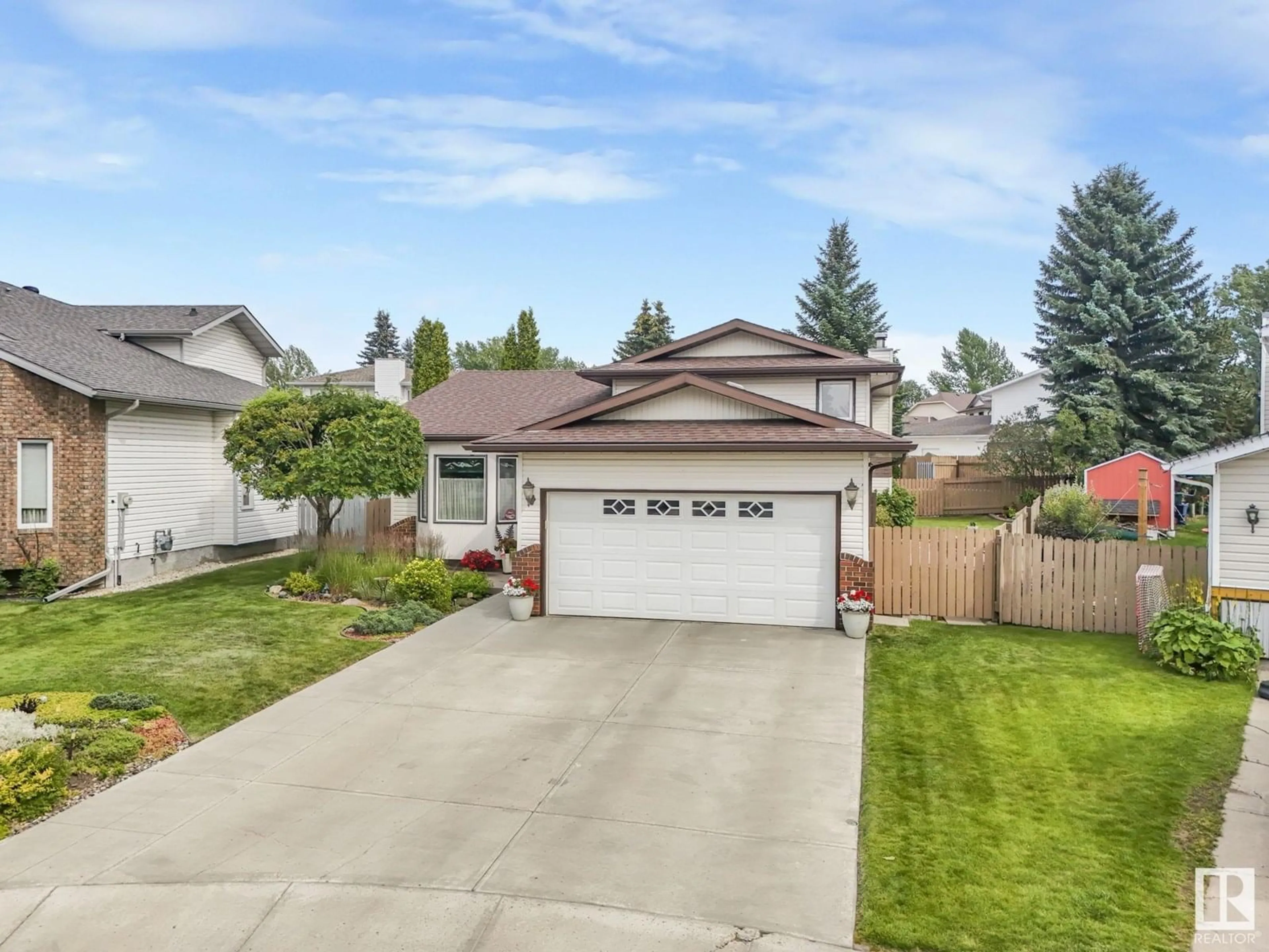 Home with vinyl exterior material, street for 3707 60A ST, Edmonton Alberta T6L6E5
