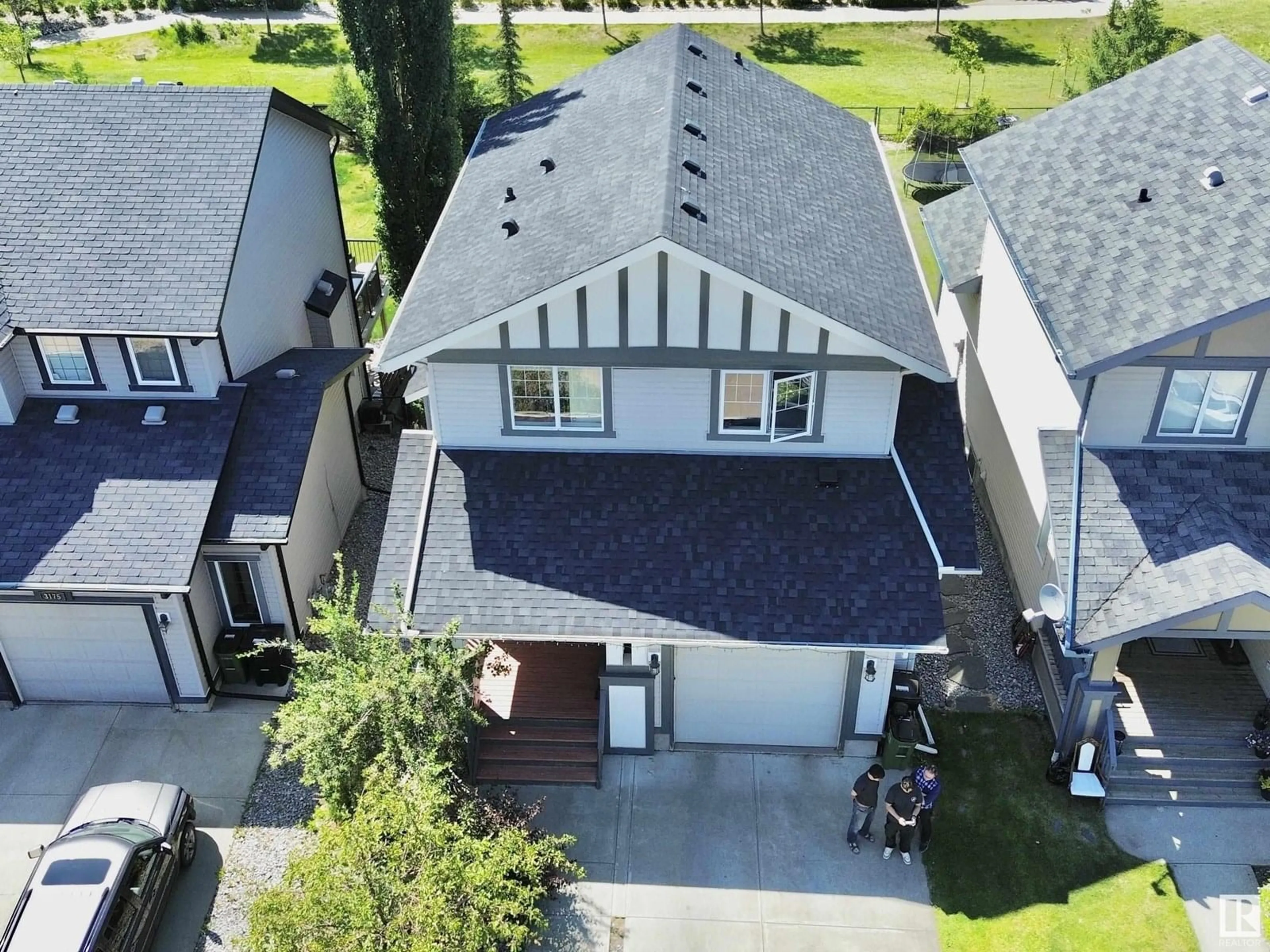 A pic from outside/outdoor area/front of a property/back of a property/a pic from drone, street for NW - 3173 TRELLE LO, Edmonton Alberta T6R0A2