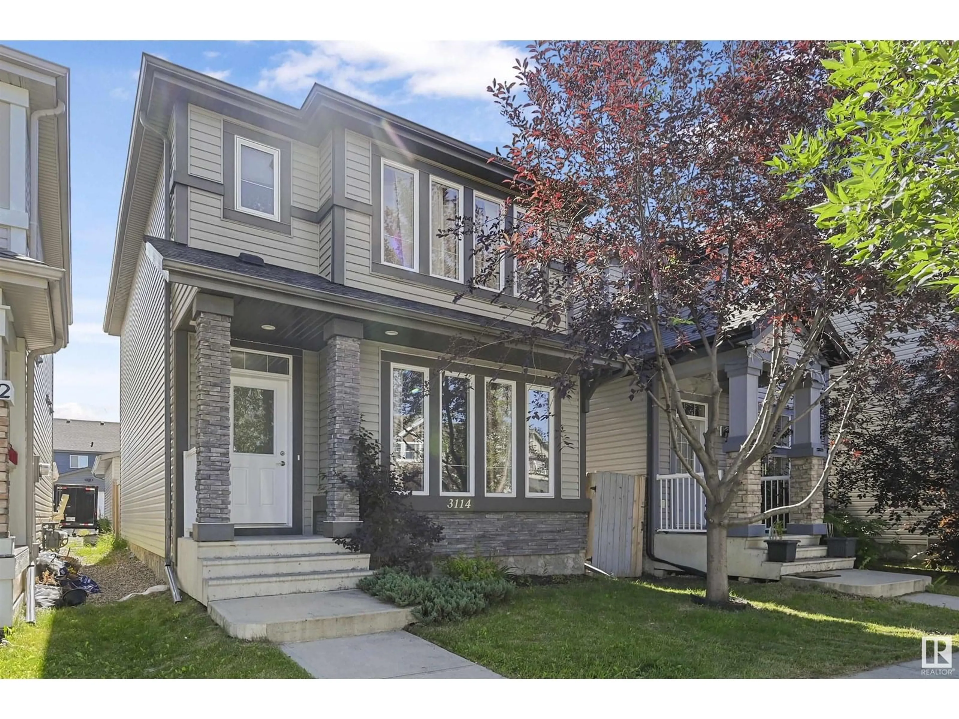 Home with vinyl exterior material, street for 3114 ARTHURS CR, Edmonton Alberta T6W2H7
