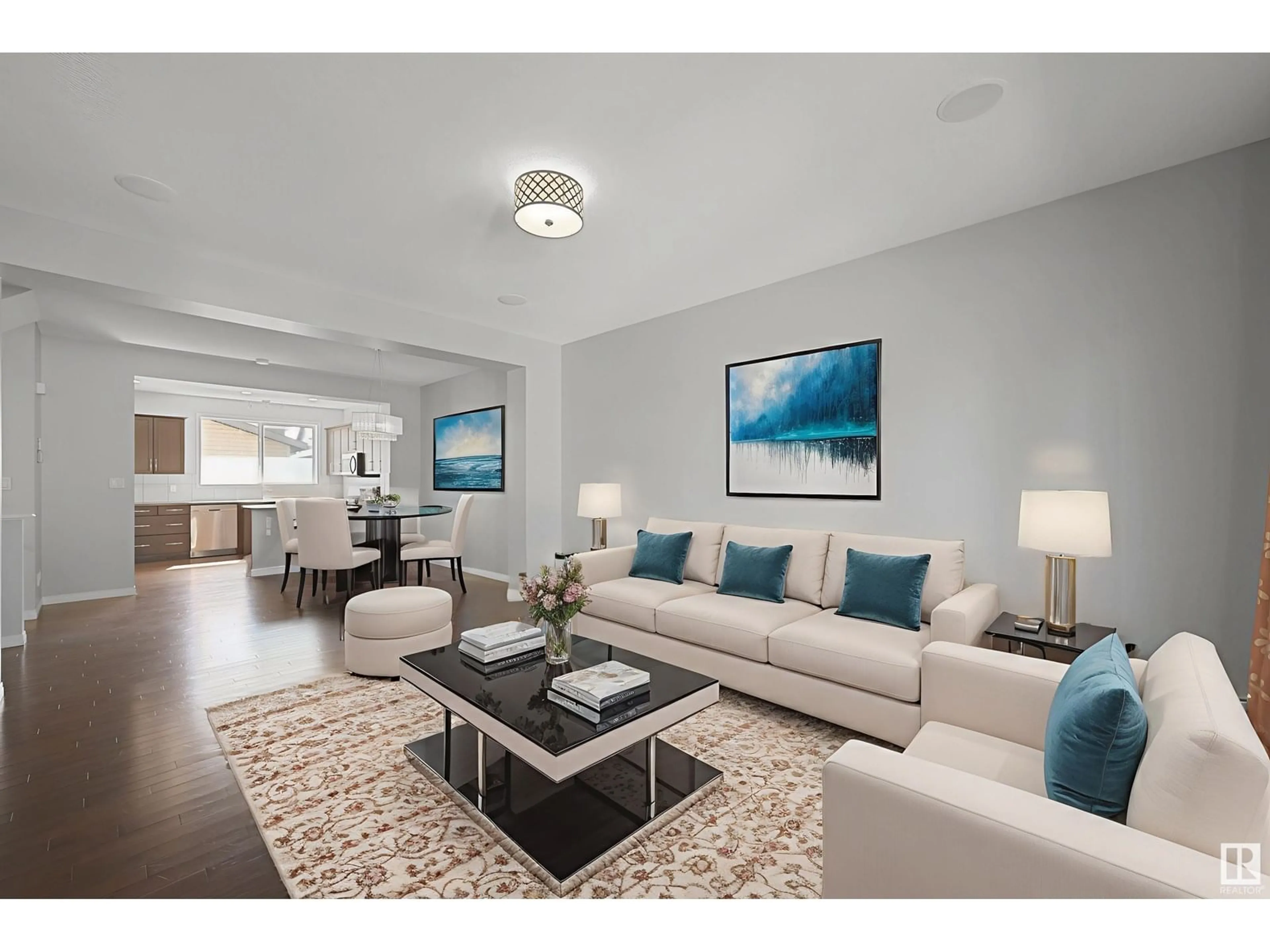 Living room with furniture, unknown for 3114 ARTHURS CR, Edmonton Alberta T6W2H7