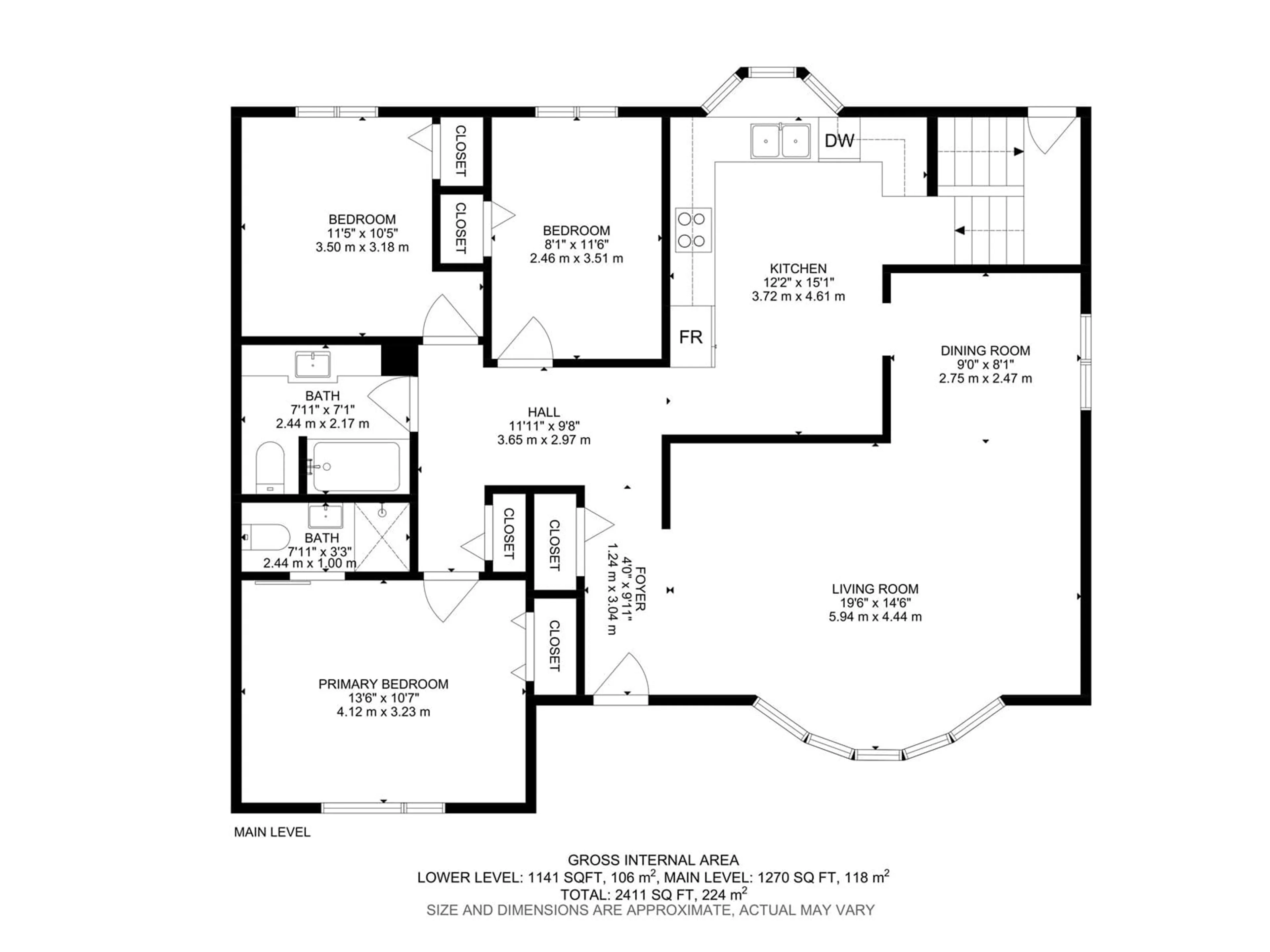 Floor plan for 10419 36A AV, Edmonton Alberta T6J2H7
