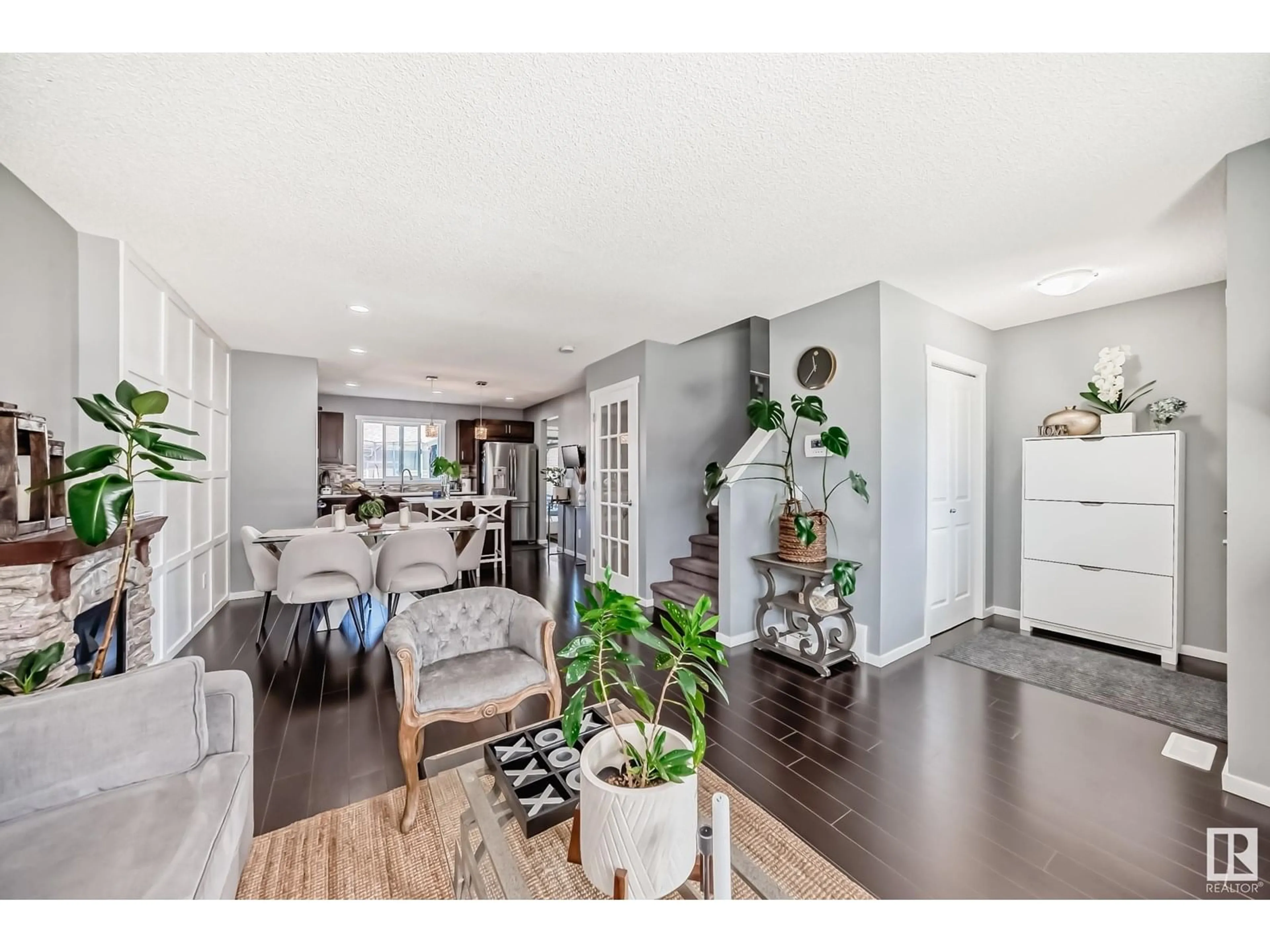 Open concept kitchen, wood/laminate floor for 2838 18A AV, Edmonton Alberta T6T0N8
