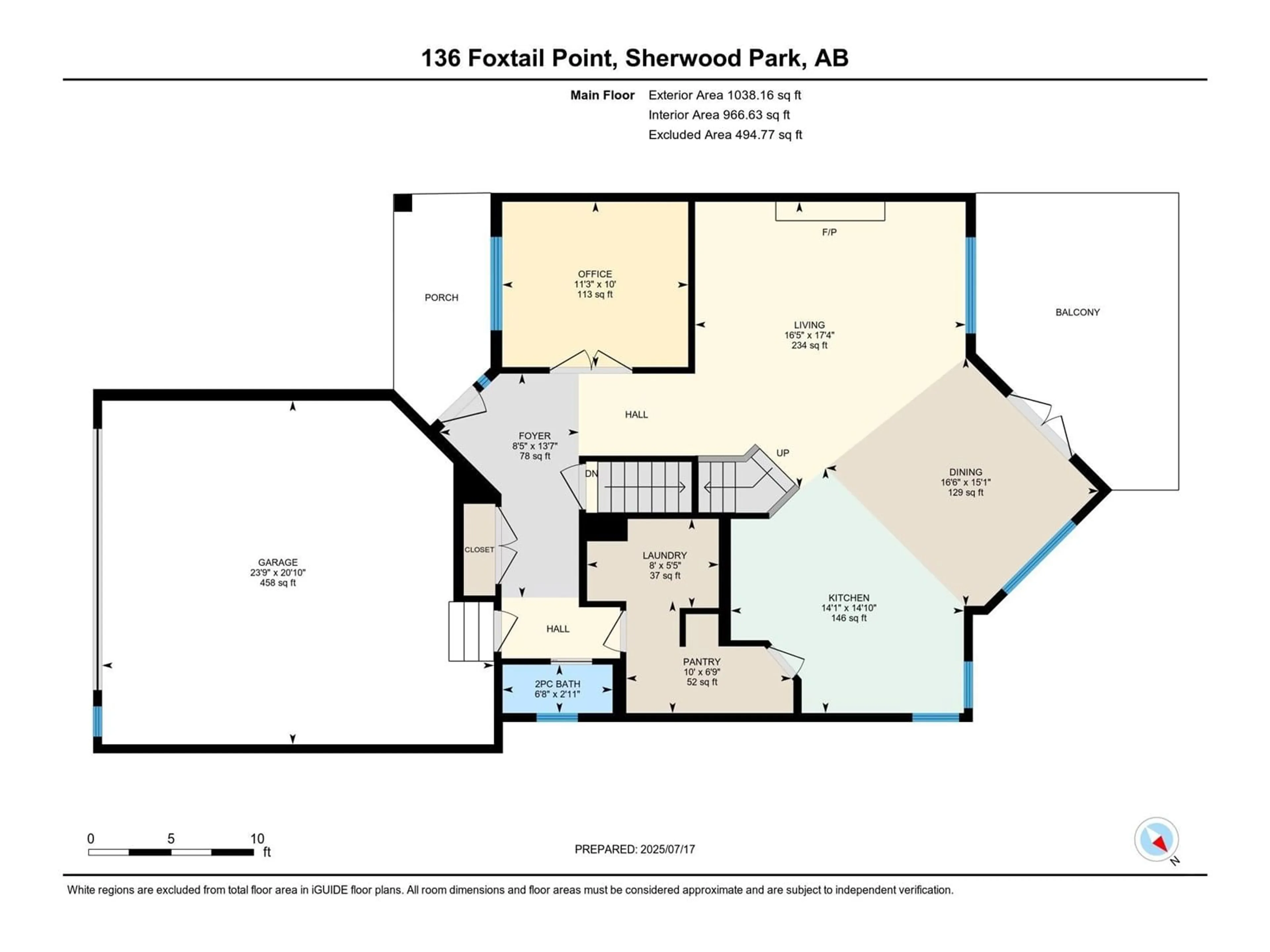 Floor plan for 136 FOXTAIL PT, Sherwood Park Alberta T8A6P1
