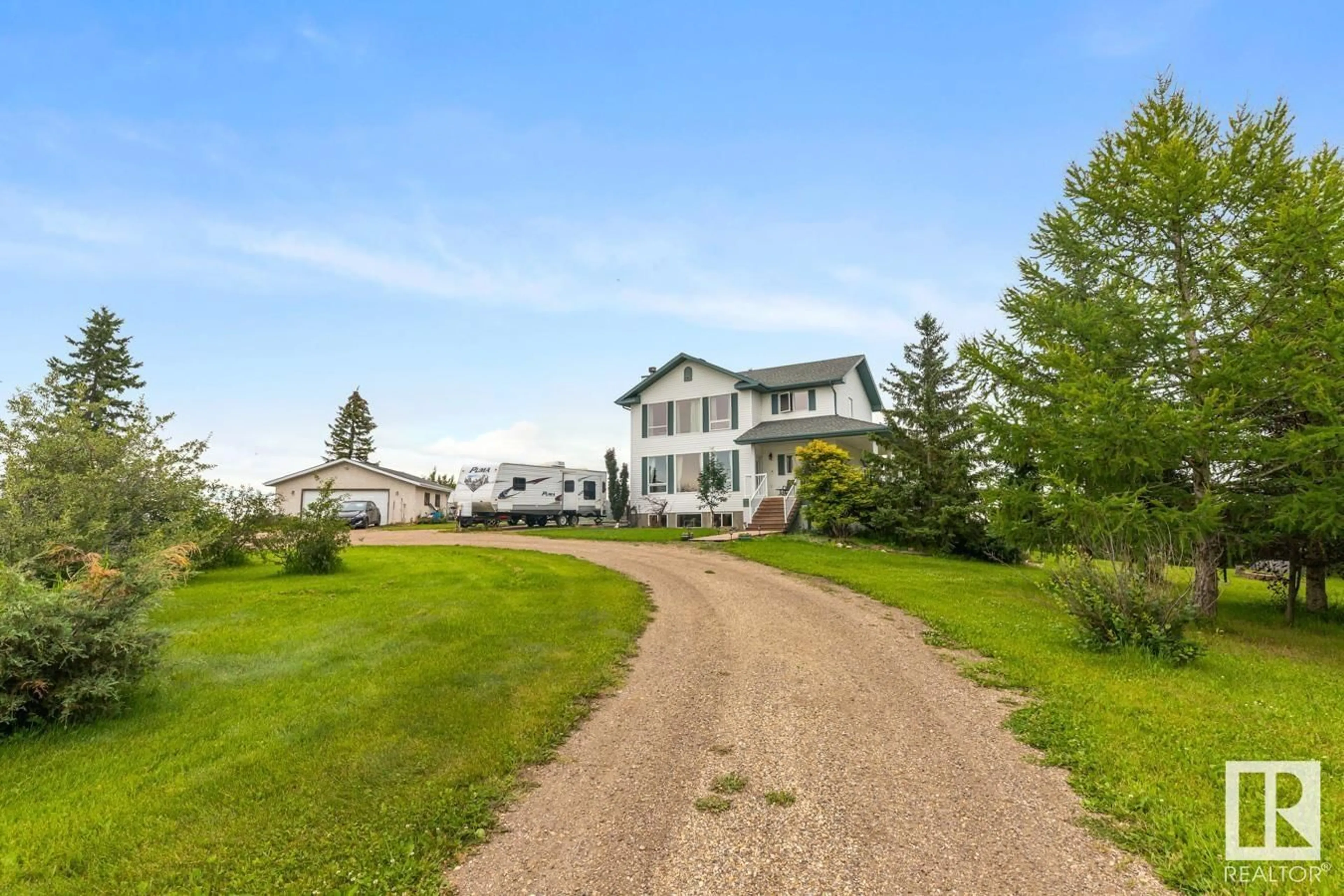 A pic from outside/outdoor area/front of a property/back of a property/a pic from drone, unknown for 51433 RGE ROAD 232, Rural Strathcona County Alberta T8B1L1