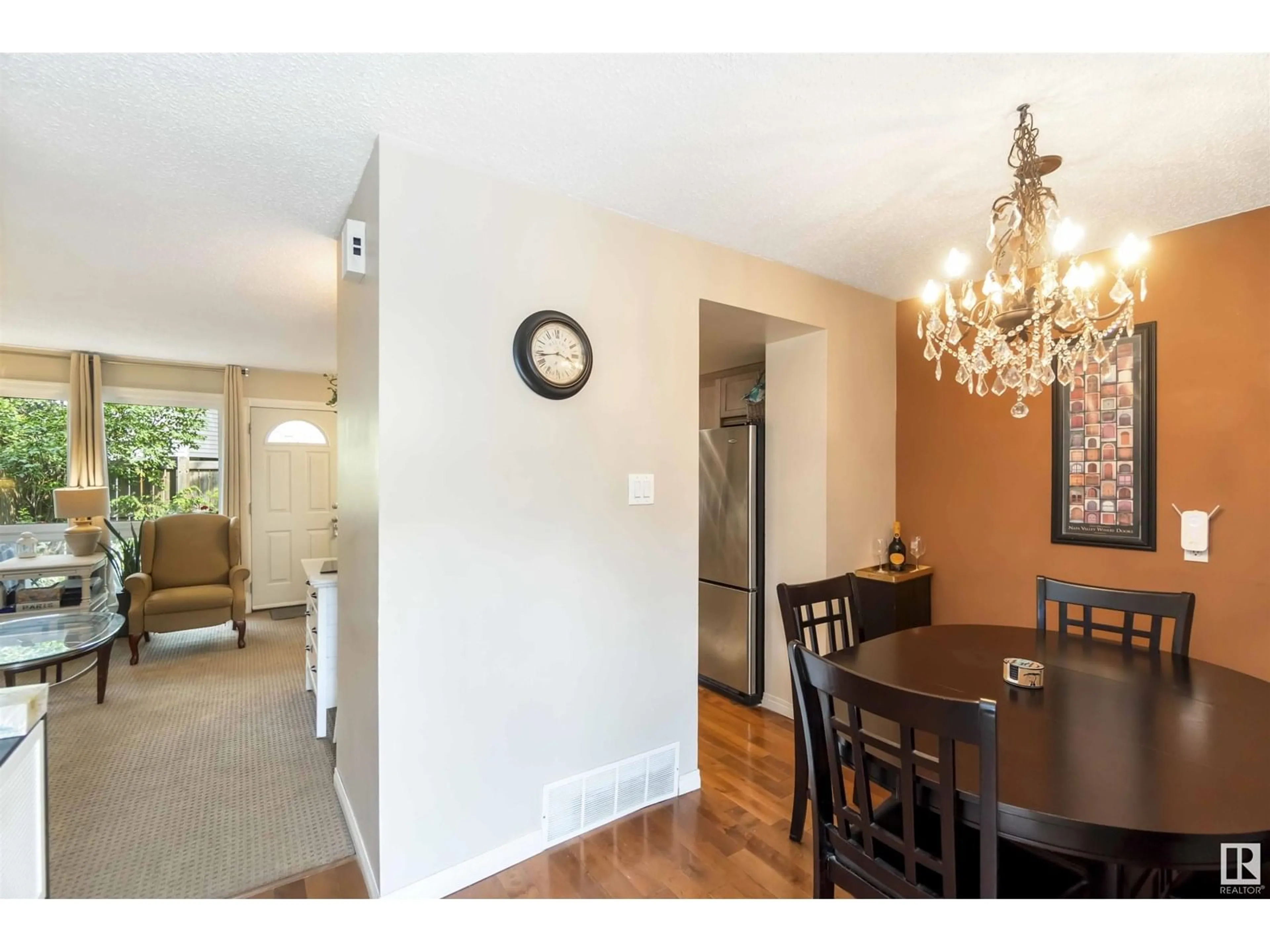 Dining room, wood/laminate floor for 523 ABBOTTSFIELD RD, Edmonton Alberta T5W4R3