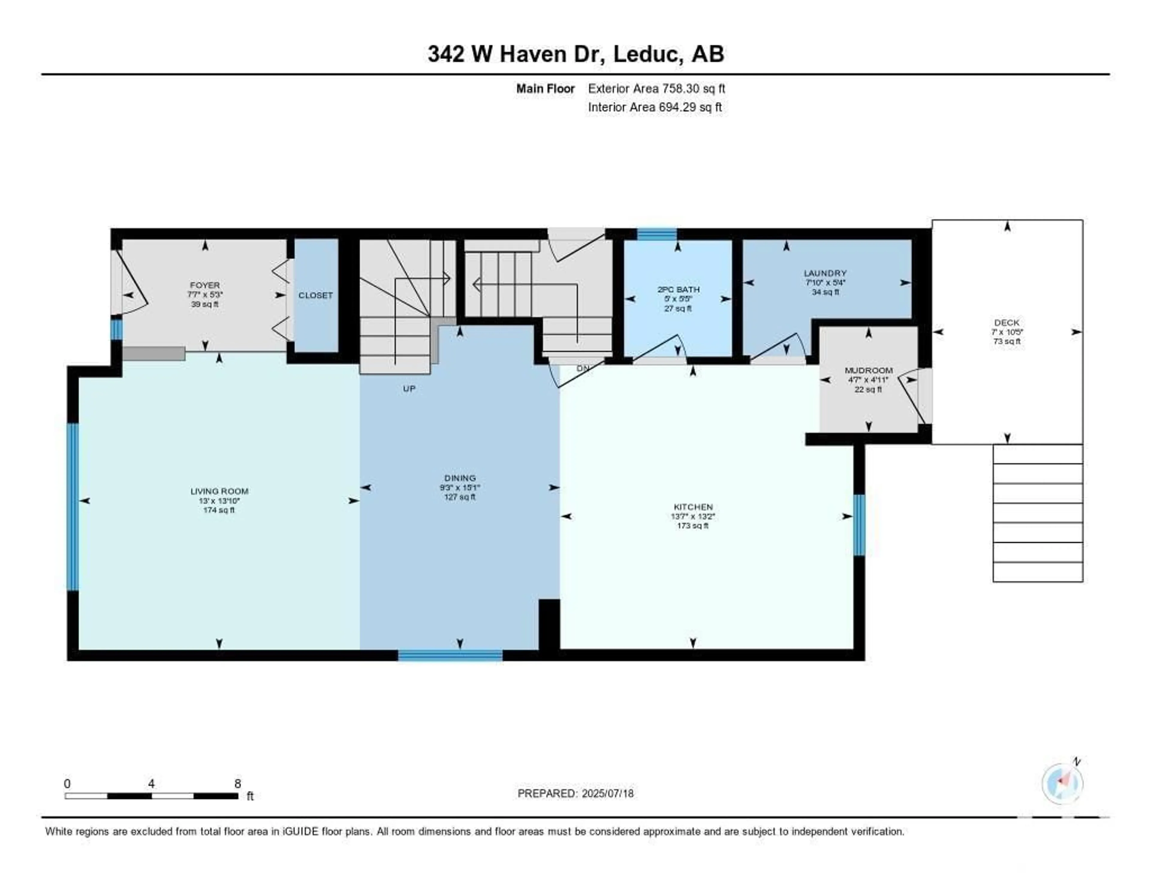 Floor plan for 342 WEST HAVEN DR, Leduc Alberta T9E1J2