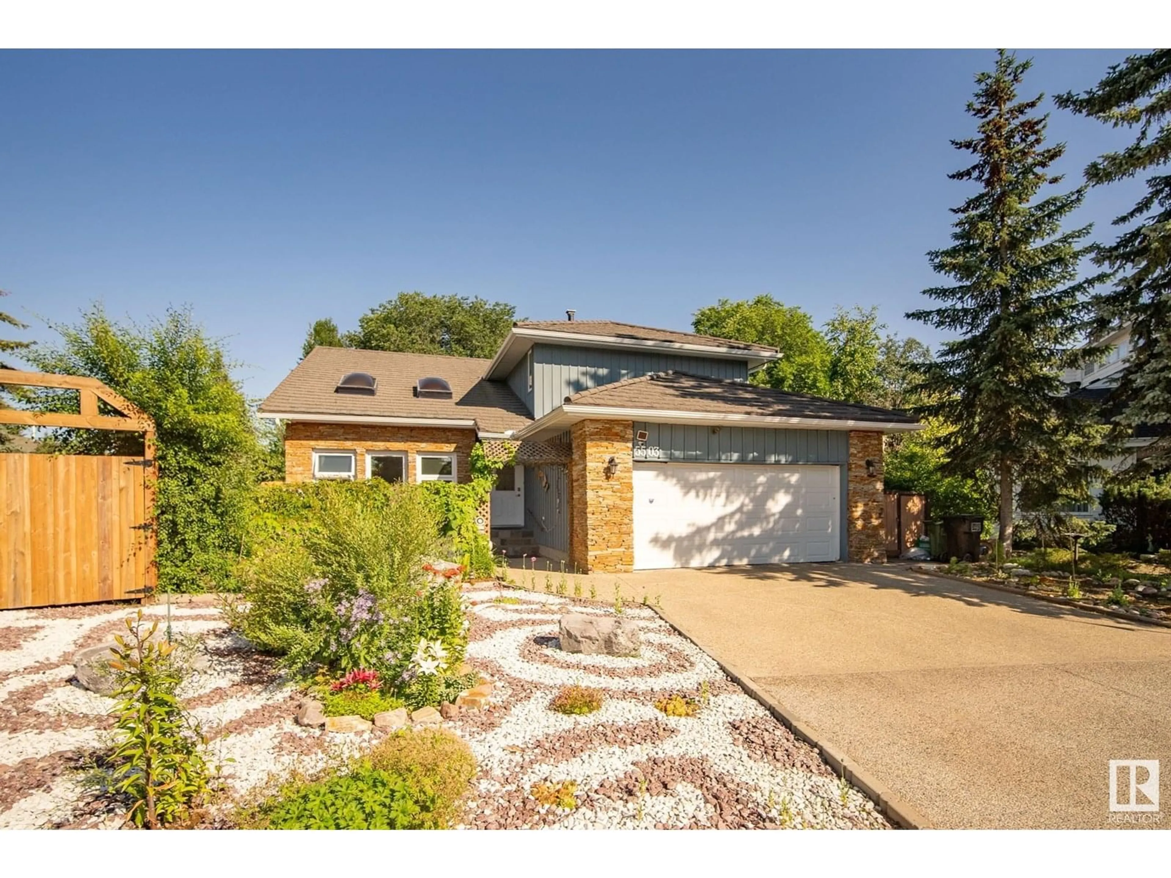 Home with brick exterior material, street for 5503 174 ST, Edmonton Alberta T6M1E2
