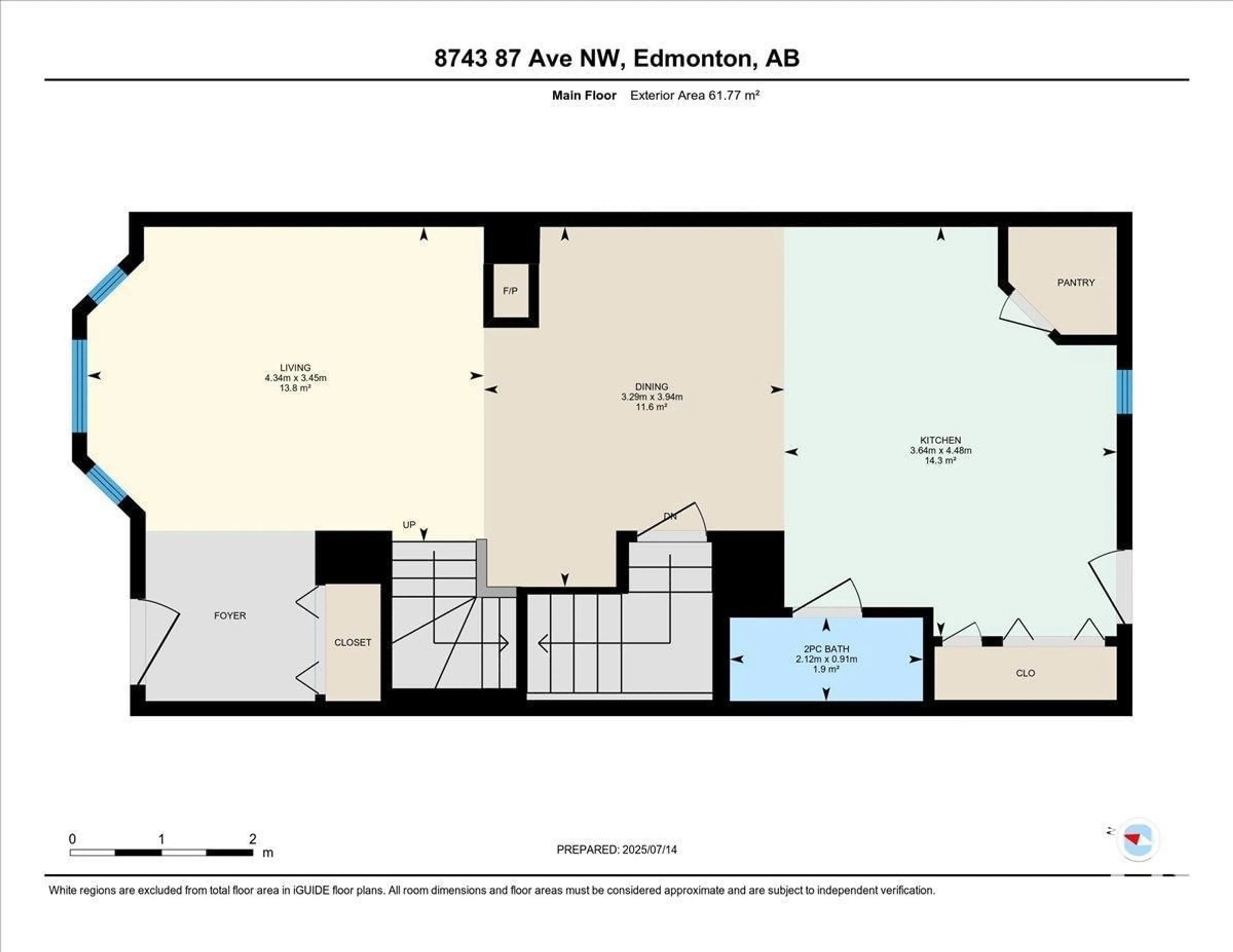 Floor plan for 8743 83 AV, Edmonton Alberta T6C1B2