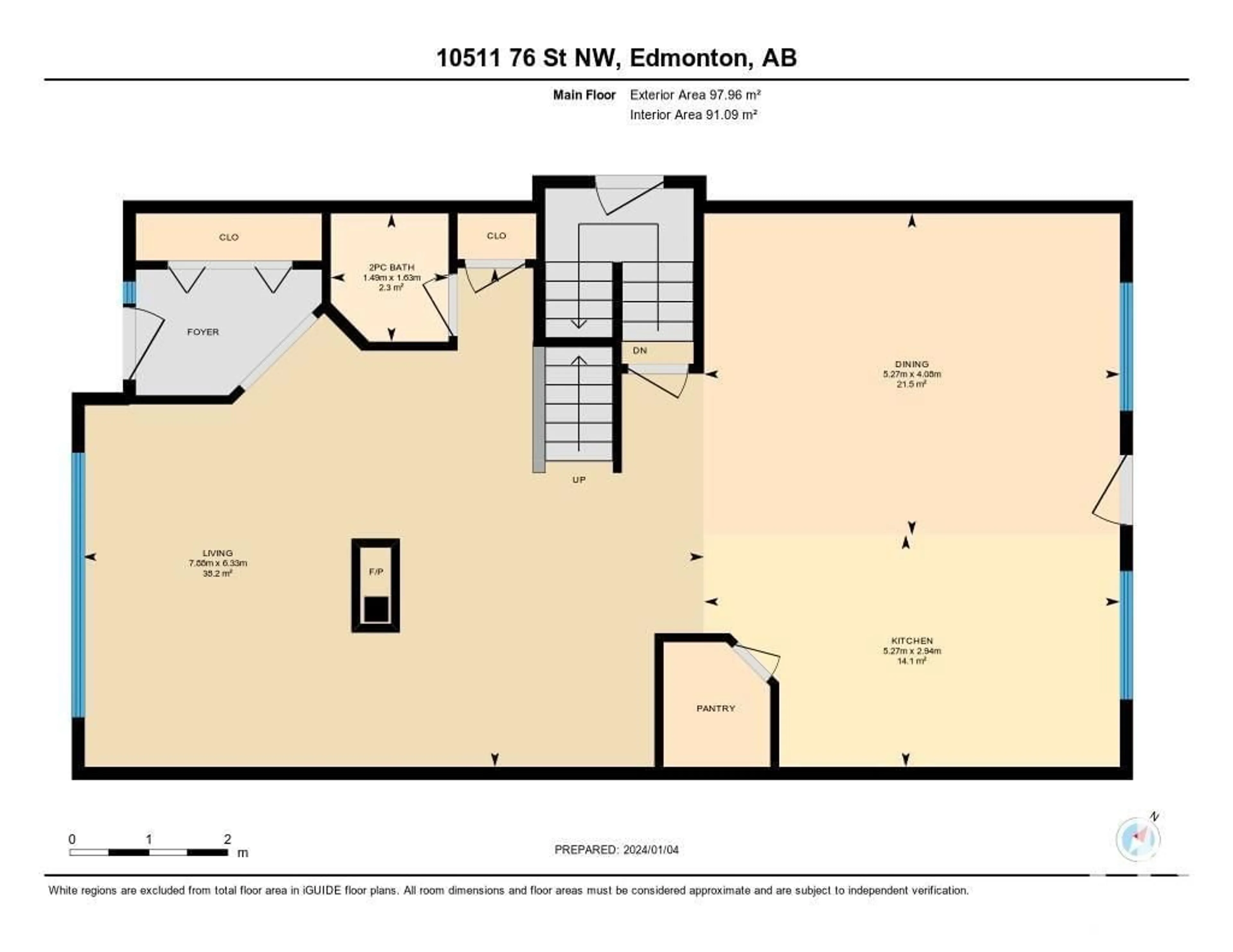 Floor plan for NW - 10511 76 ST, Edmonton Alberta T6A3B2