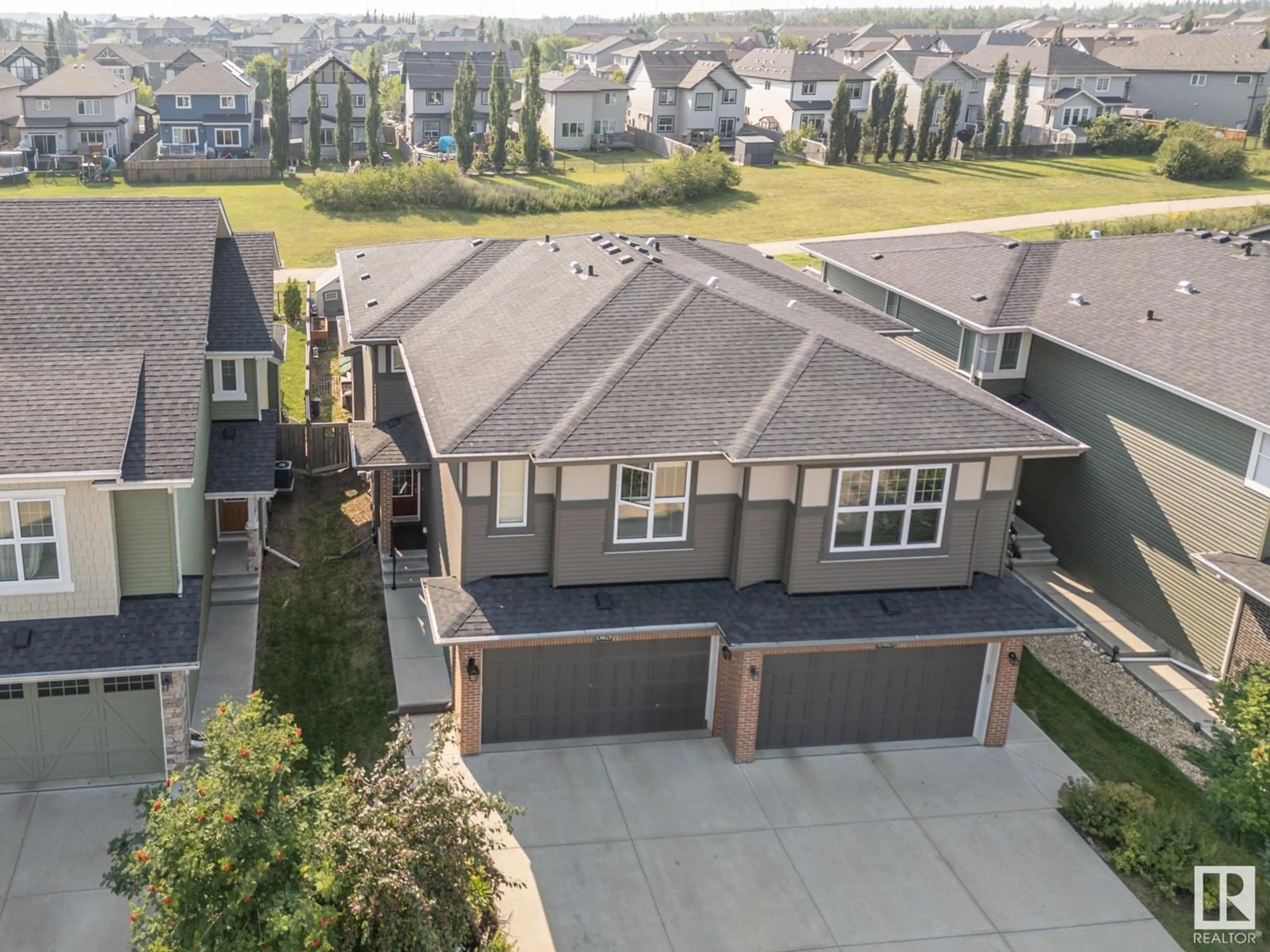 A pic from outside/outdoor area/front of a property/back of a property/a pic from drone, street for NW - 13025 205 ST, Edmonton Alberta T5S0J2