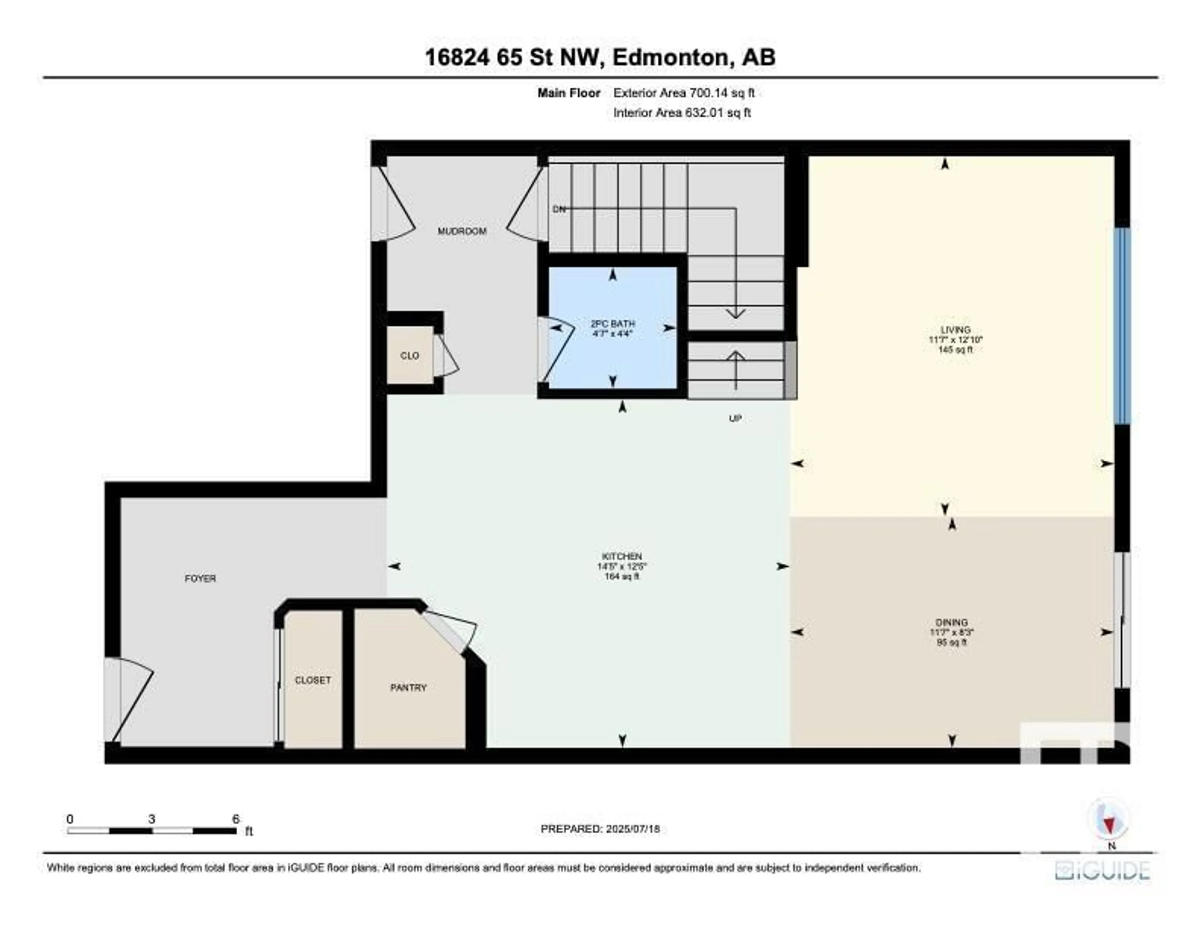 Floor plan for 16824 65 ST, Edmonton Alberta T5Y3W6