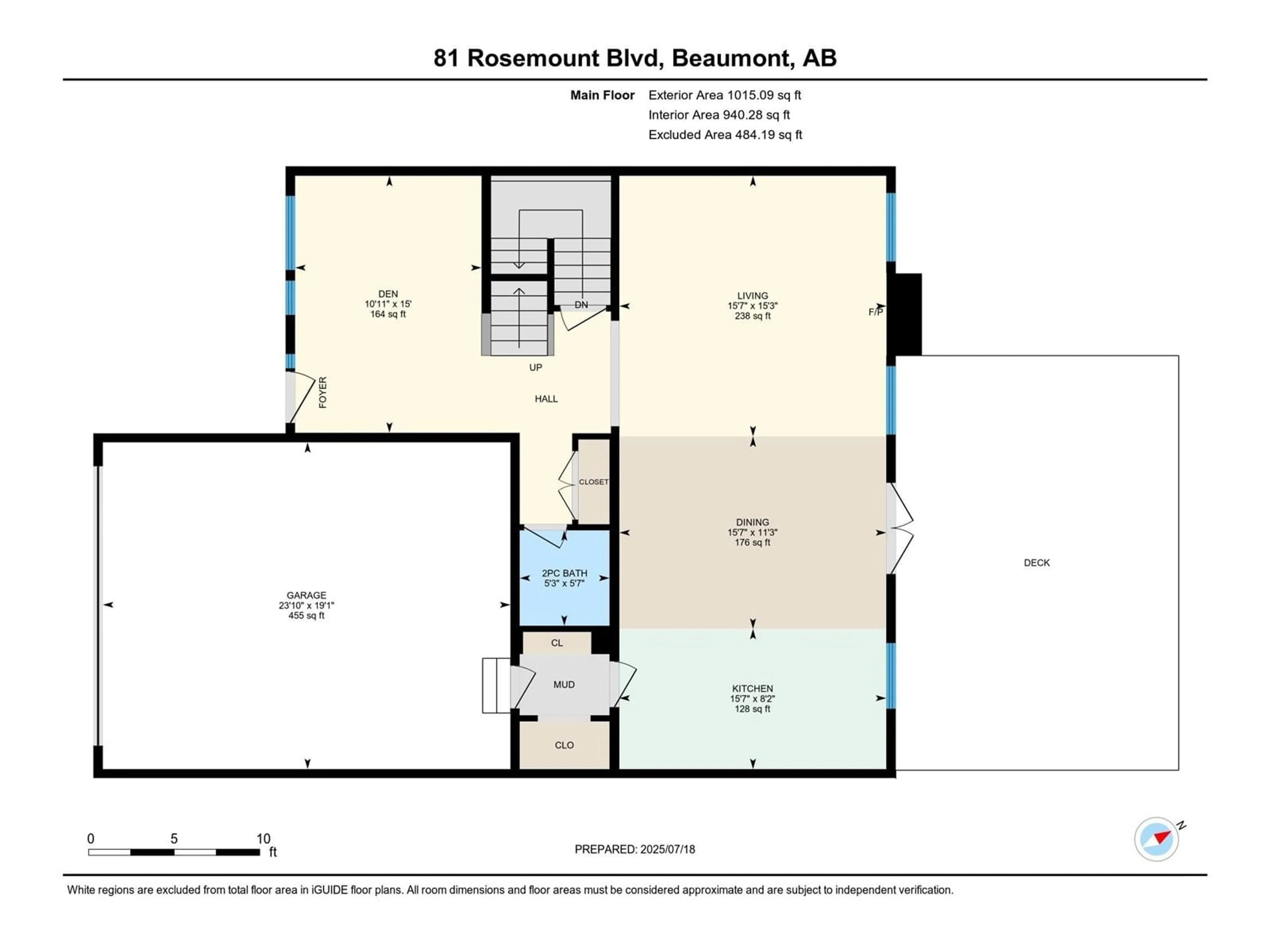 Floor plan for 81 ROSEMOUNT BV, Beaumont Alberta T4X1Z5