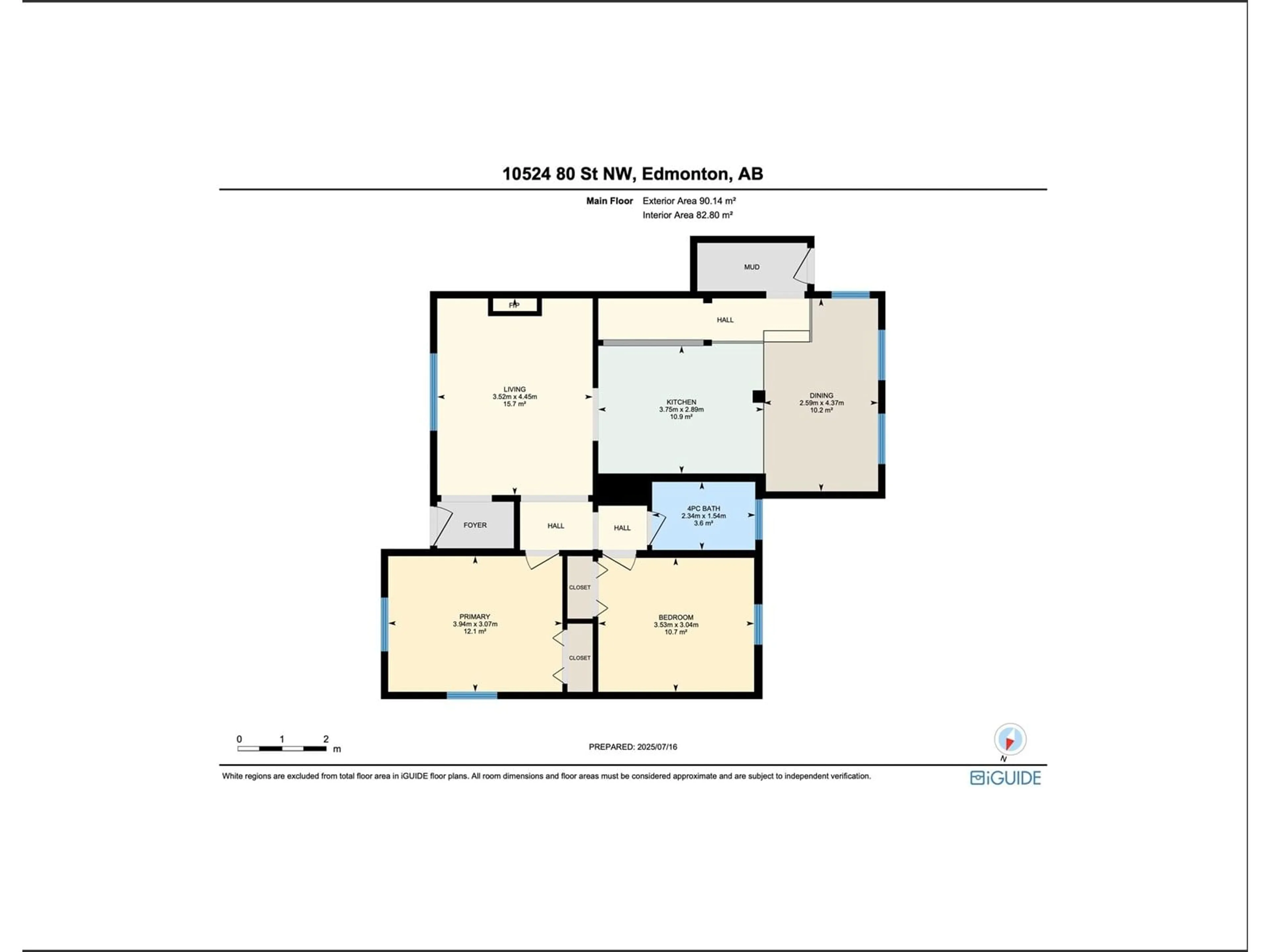 Floor plan for NW - 10524 80 ST, Edmonton Alberta T6A3J7