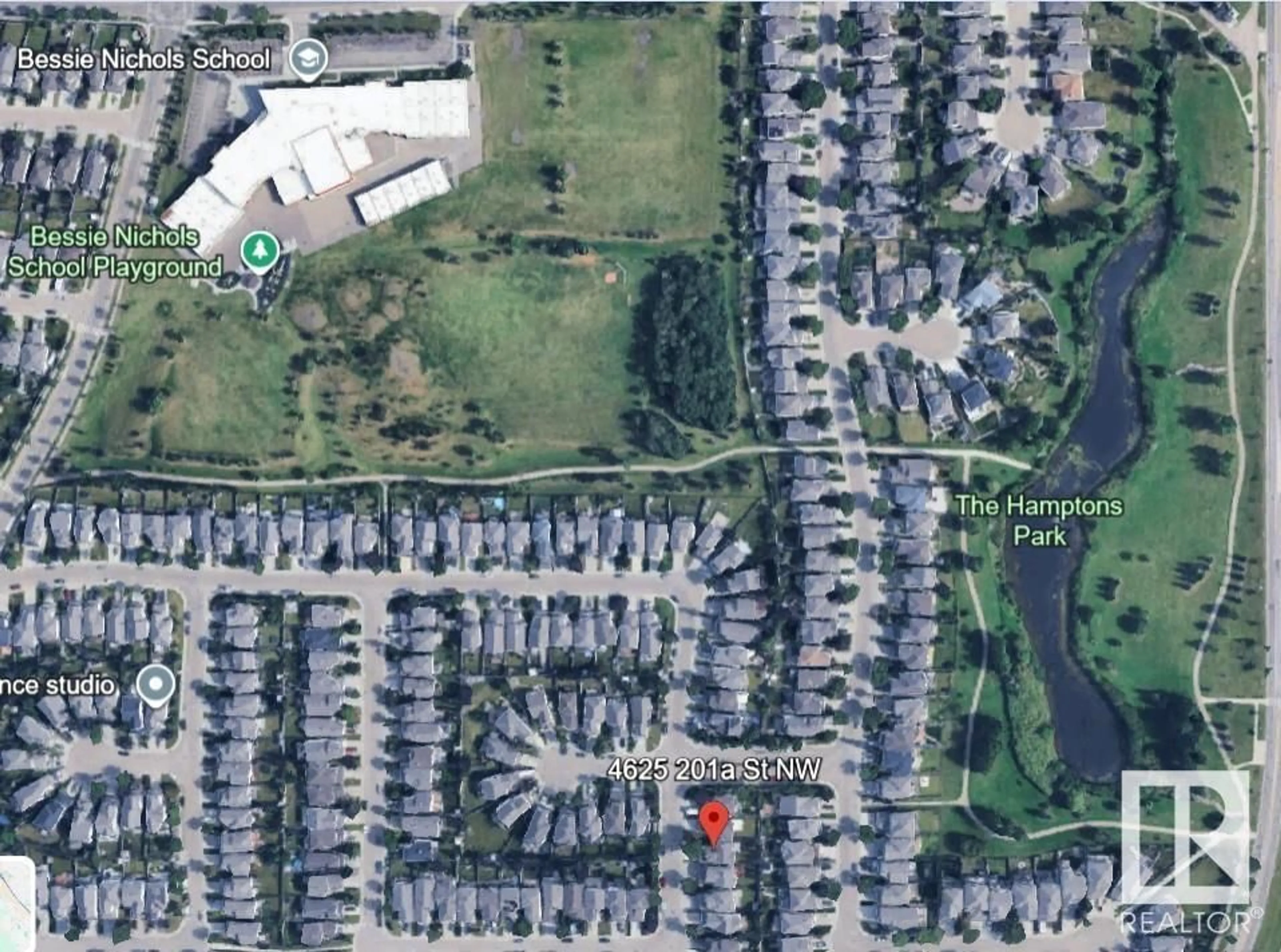 A pic from outside/outdoor area/front of a property/back of a property/a pic from drone, street for NW - 4625 201A ST, Edmonton Alberta T6M2X9