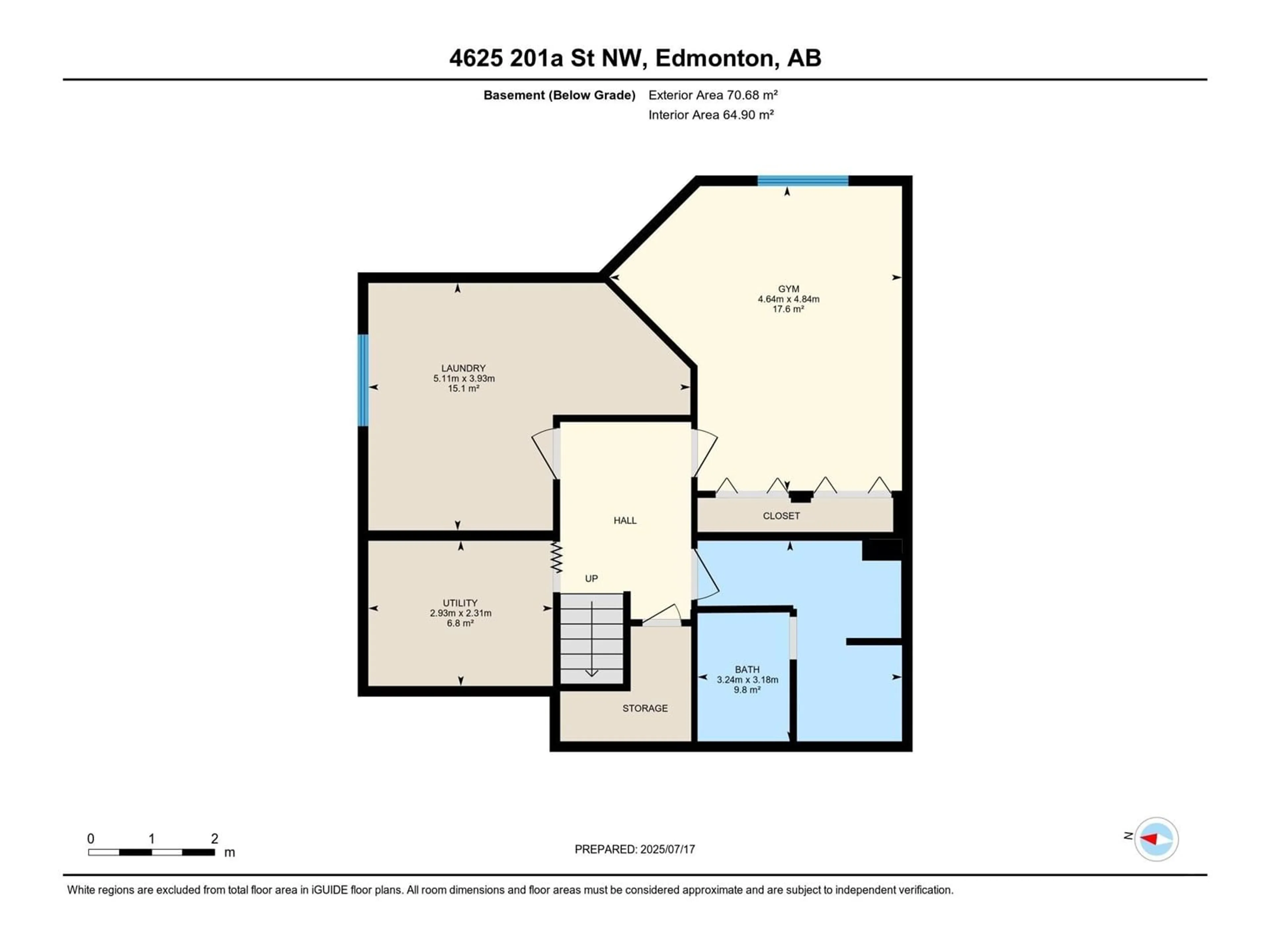 Floor plan for NW - 4625 201A ST, Edmonton Alberta T6M2X9