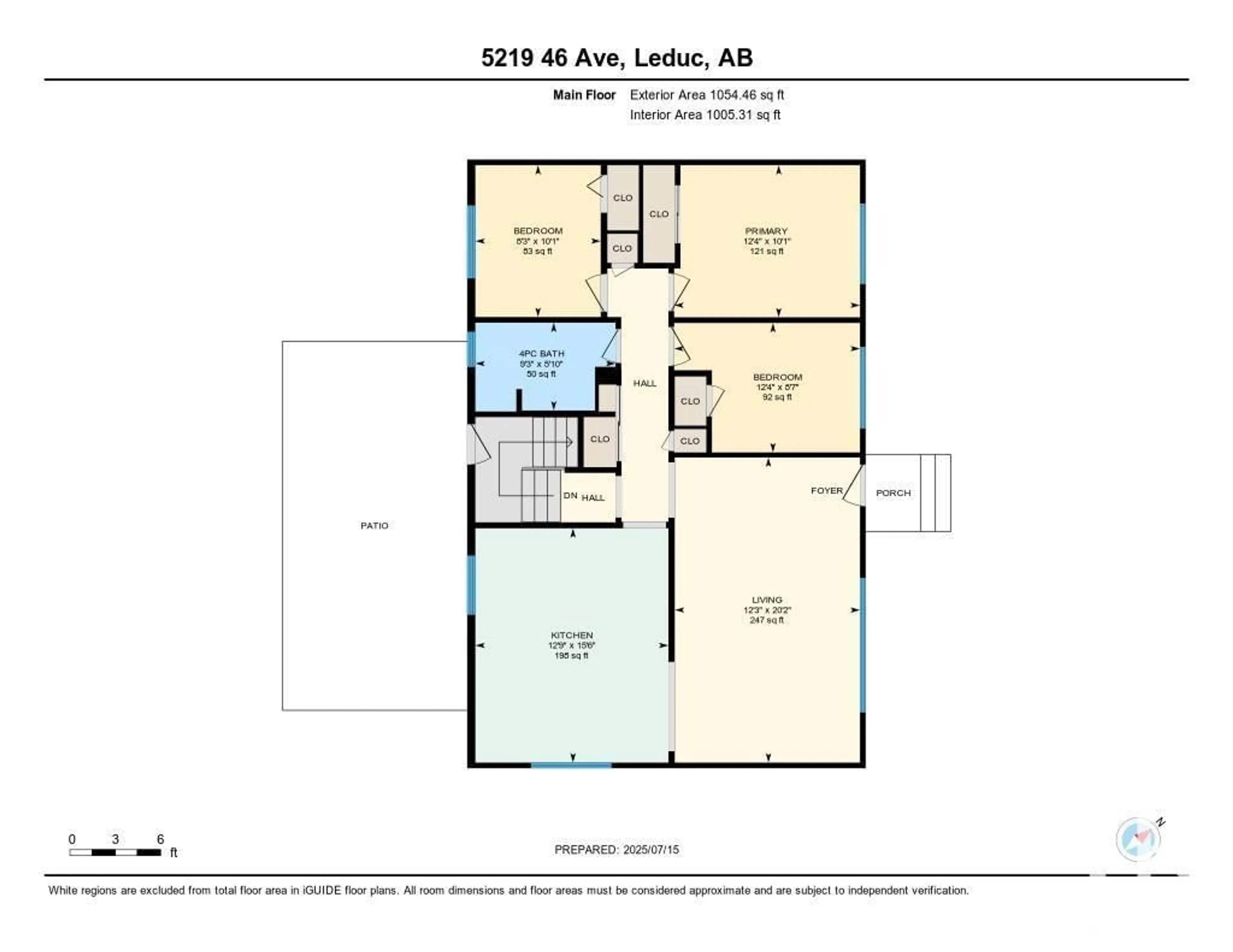 Floor plan for 5219 46 AV, Leduc Alberta T9E5C9