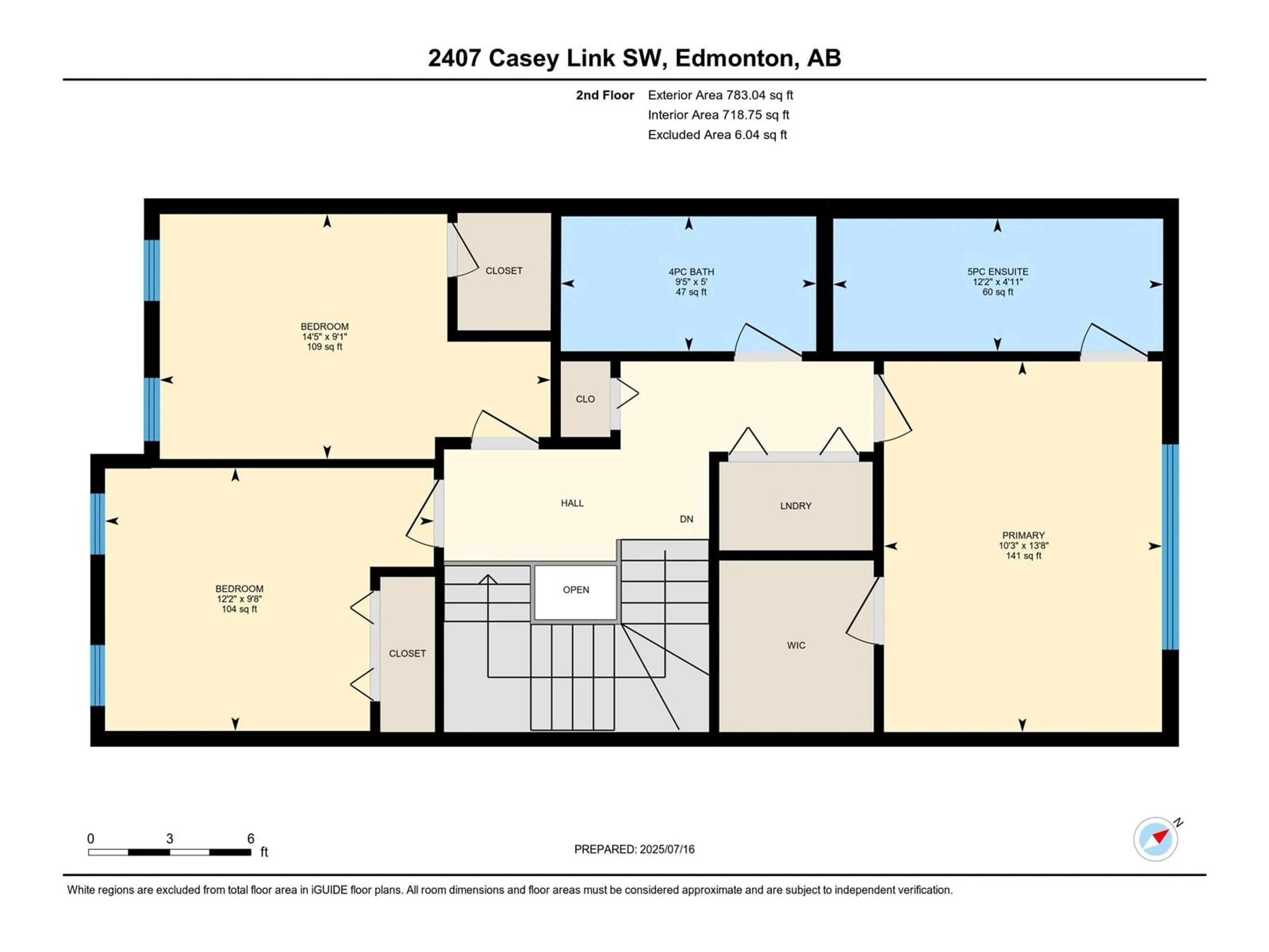 Floor plan for SW - 2407 CASEY LINK, Edmonton Alberta T6W3N1