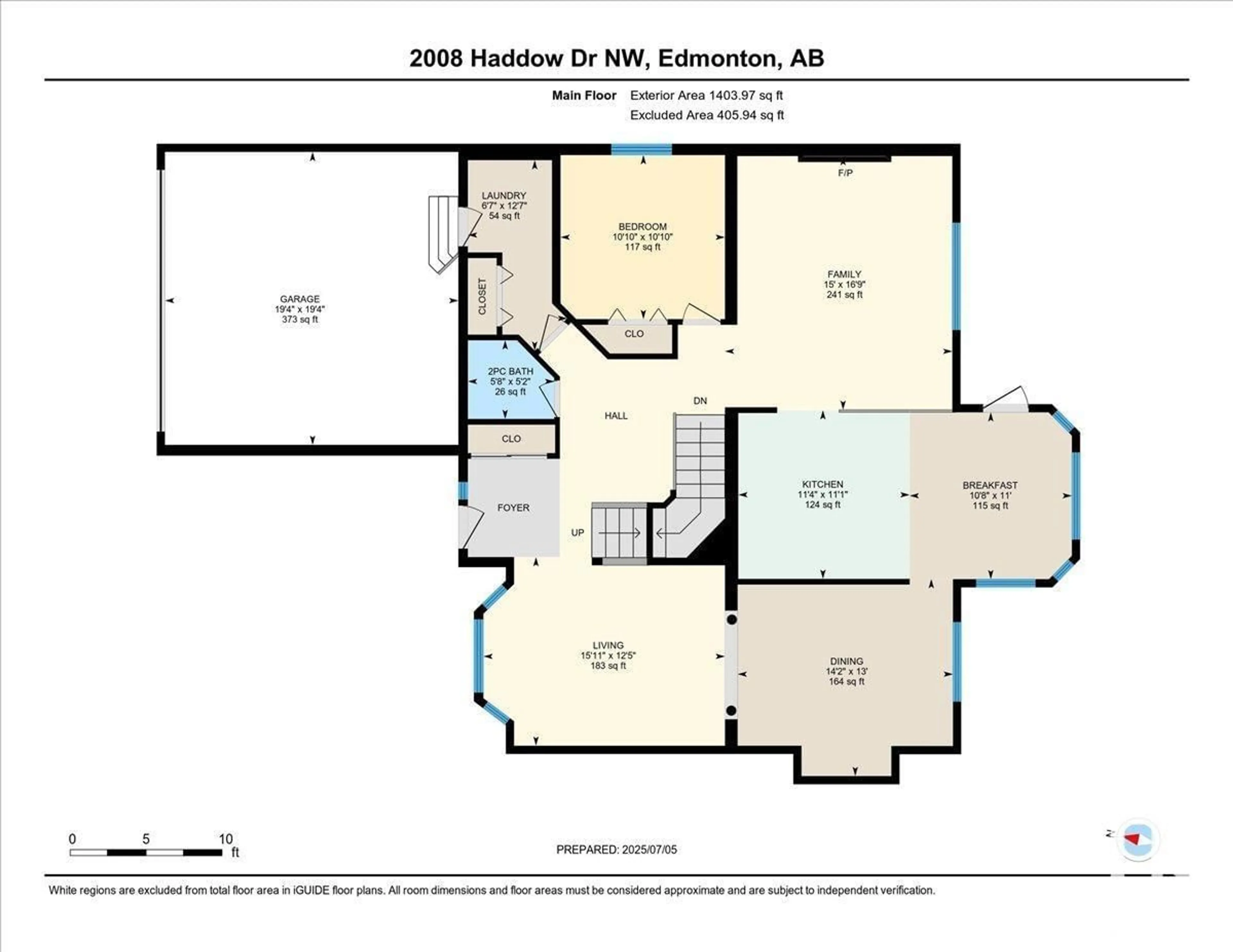 Floor plan for 2008 HADDOW DR, Edmonton Alberta T6R2P2