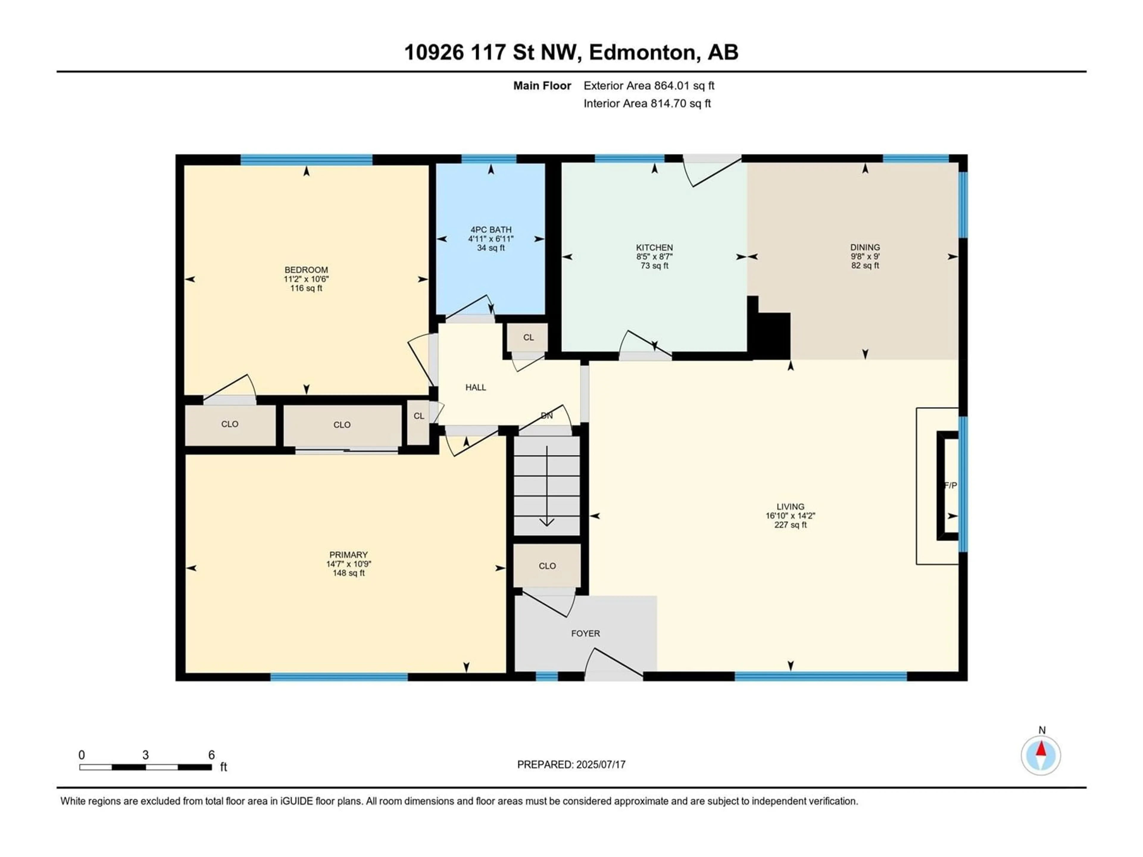 Floor plan for NW - 10926 117 ST, Edmonton Alberta T5H3N6