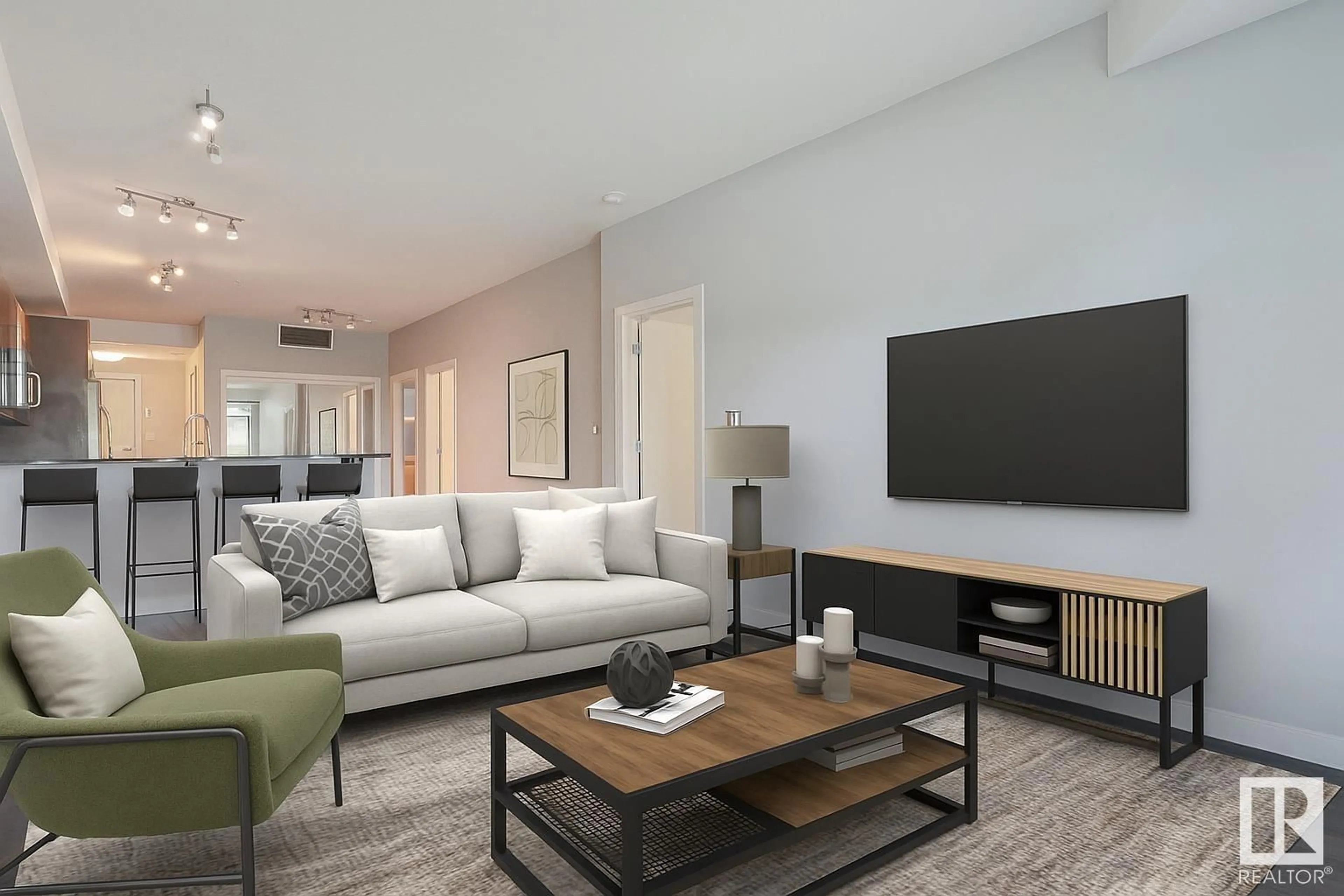Living room with furniture, unknown for #101 - 10811 72 AV, Edmonton Alberta T6W1A4