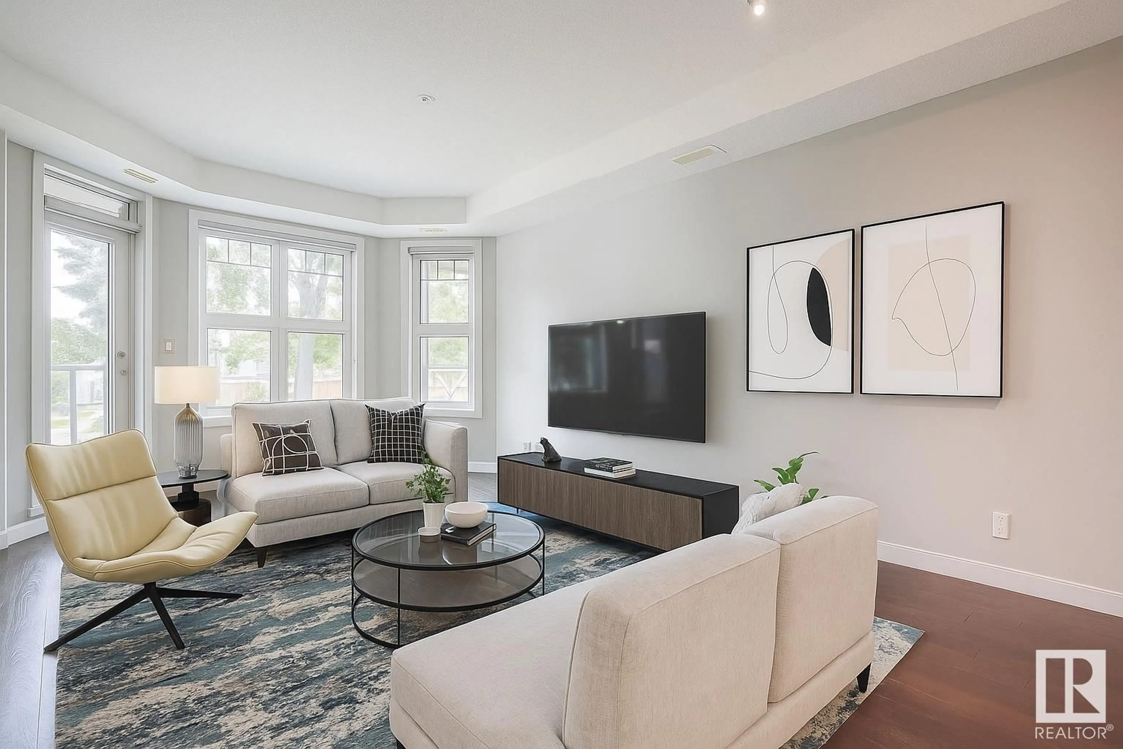 Living room with furniture, unknown for #101 - 10811 72 AV, Edmonton Alberta T6W1A4