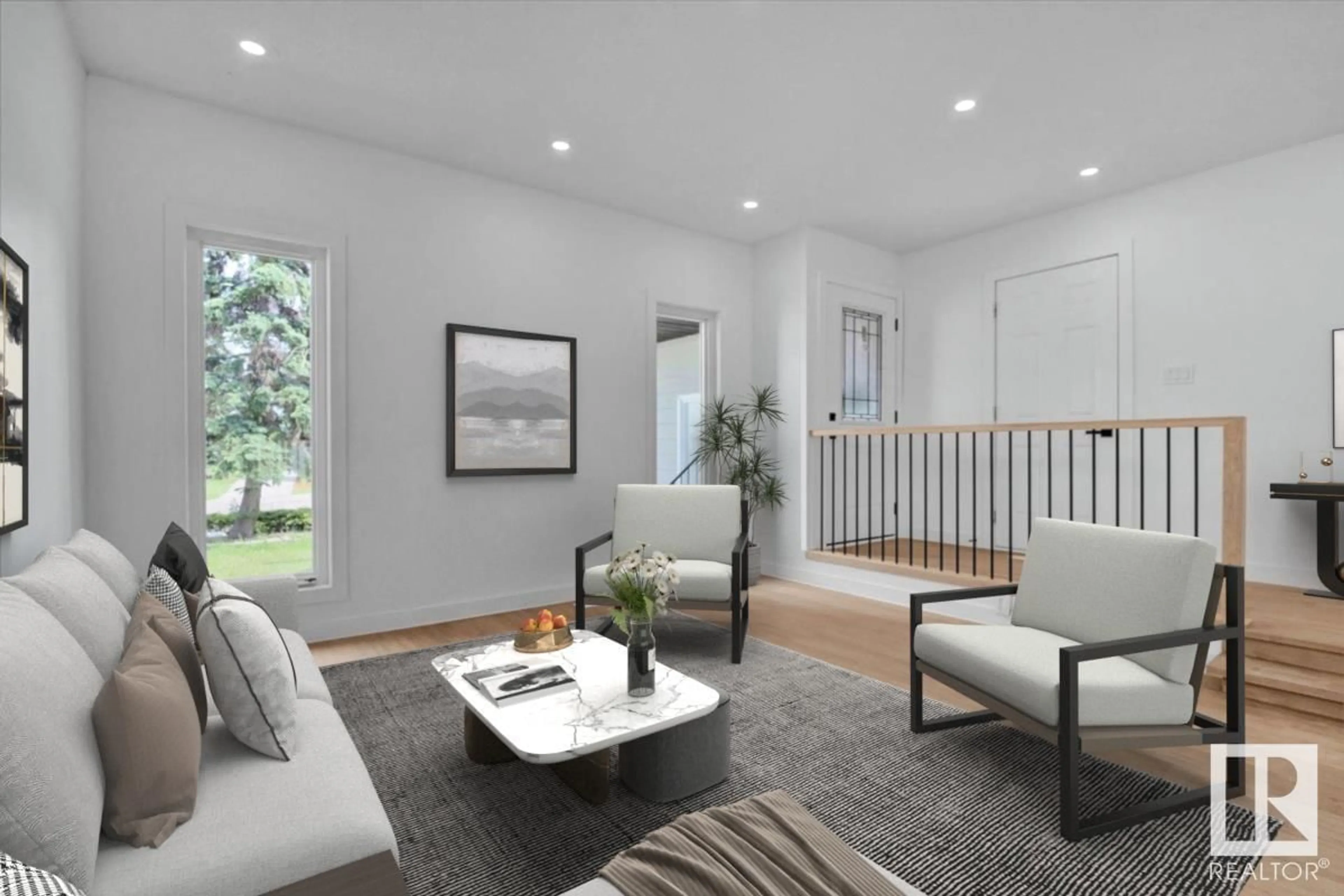 Living room with furniture, unknown for 3152 78 ST, Edmonton Alberta T6K2Y2