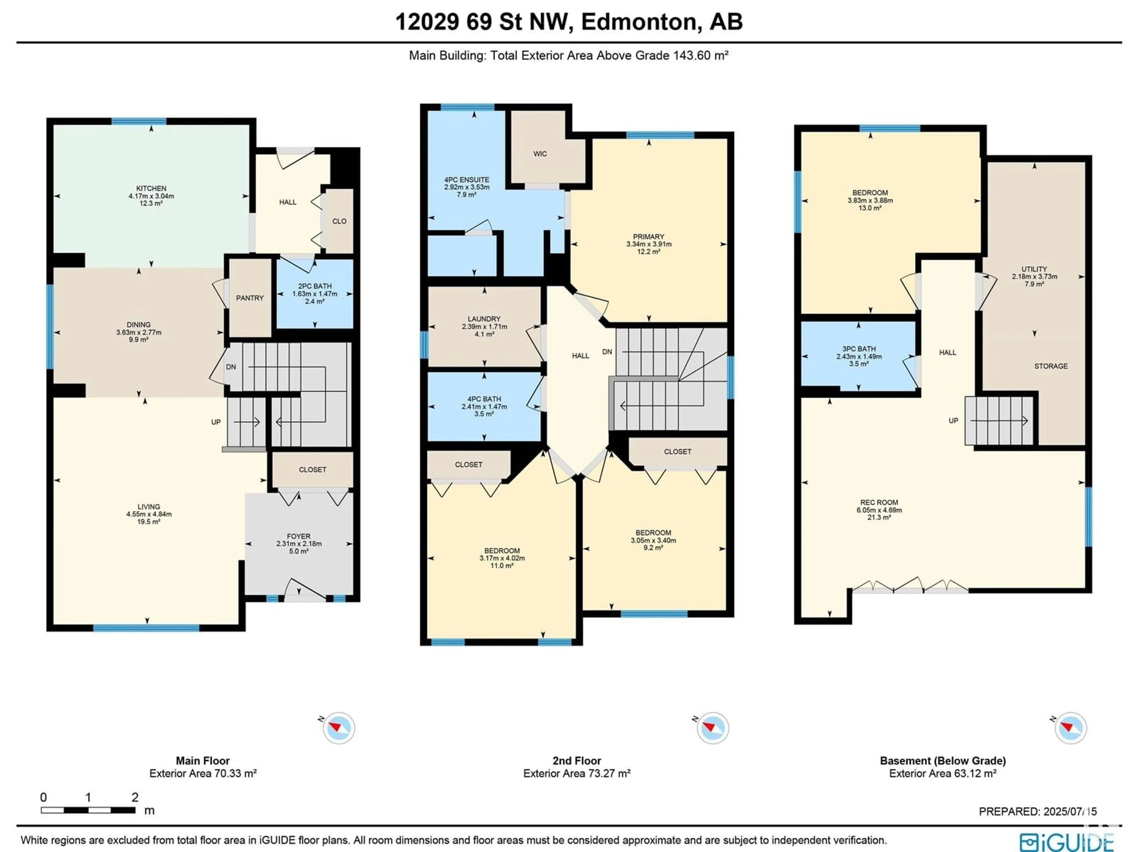 Floor plan for NW - 12029 69 ST, Edmonton Alberta T5B1S7