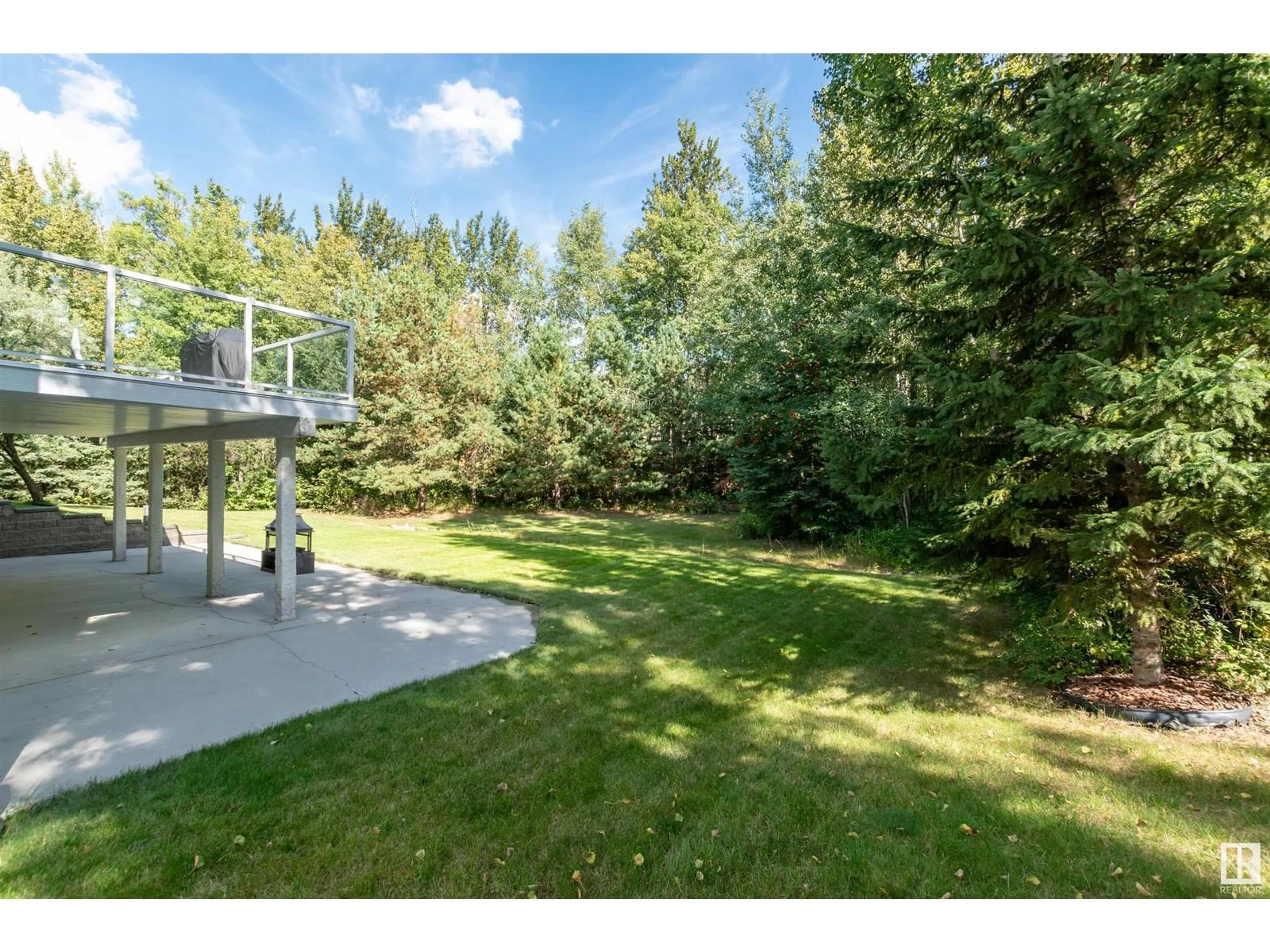 A pic from outside/outdoor area/front of a property/back of a property/a pic from drone, forest/trees view for 338 - 52147 RGE RD 231, Rural Strathcona County Alberta T8B1A4