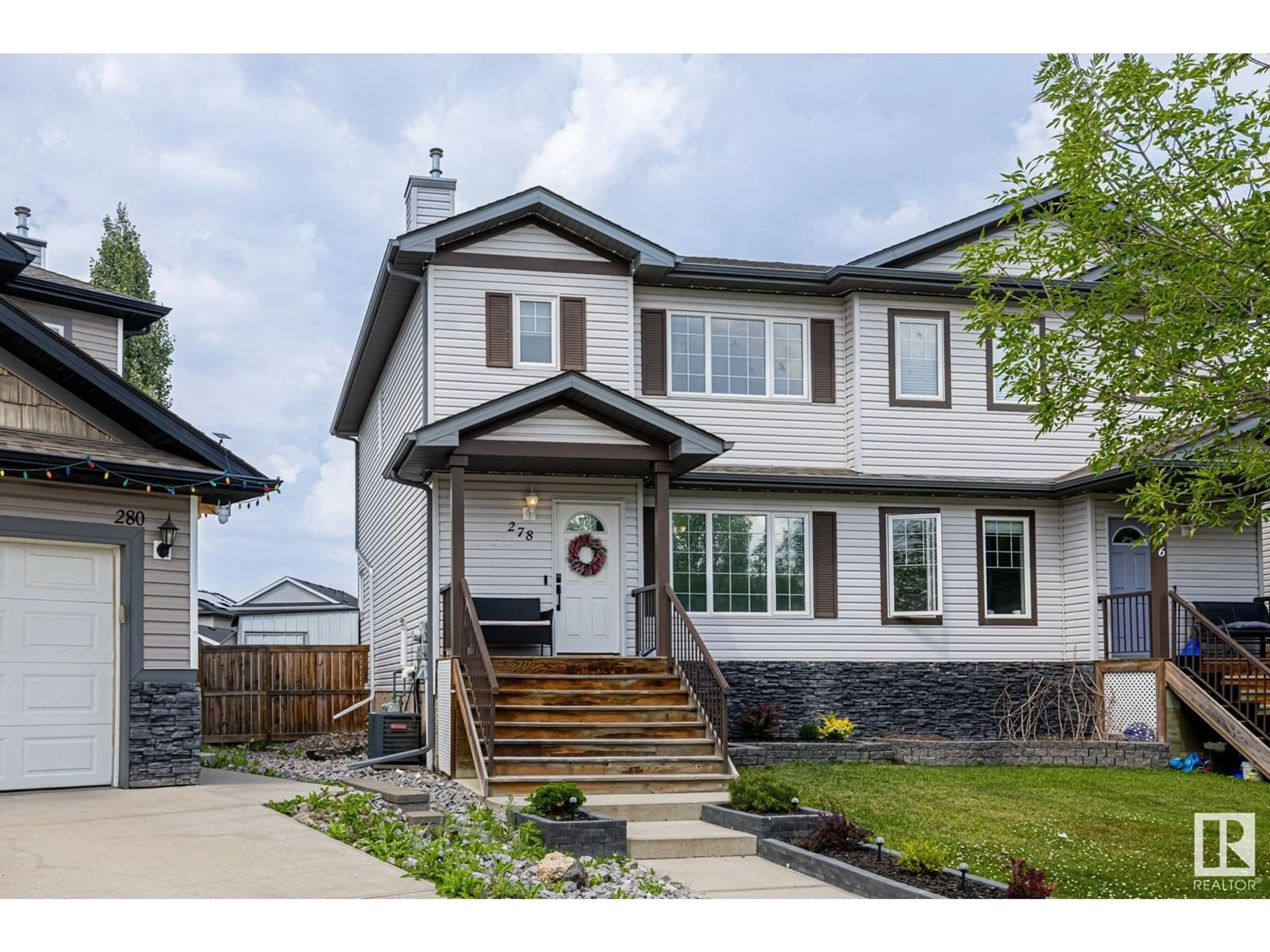 Home with vinyl exterior material, street for 278 AVENA CI, Leduc Alberta T9E0L0