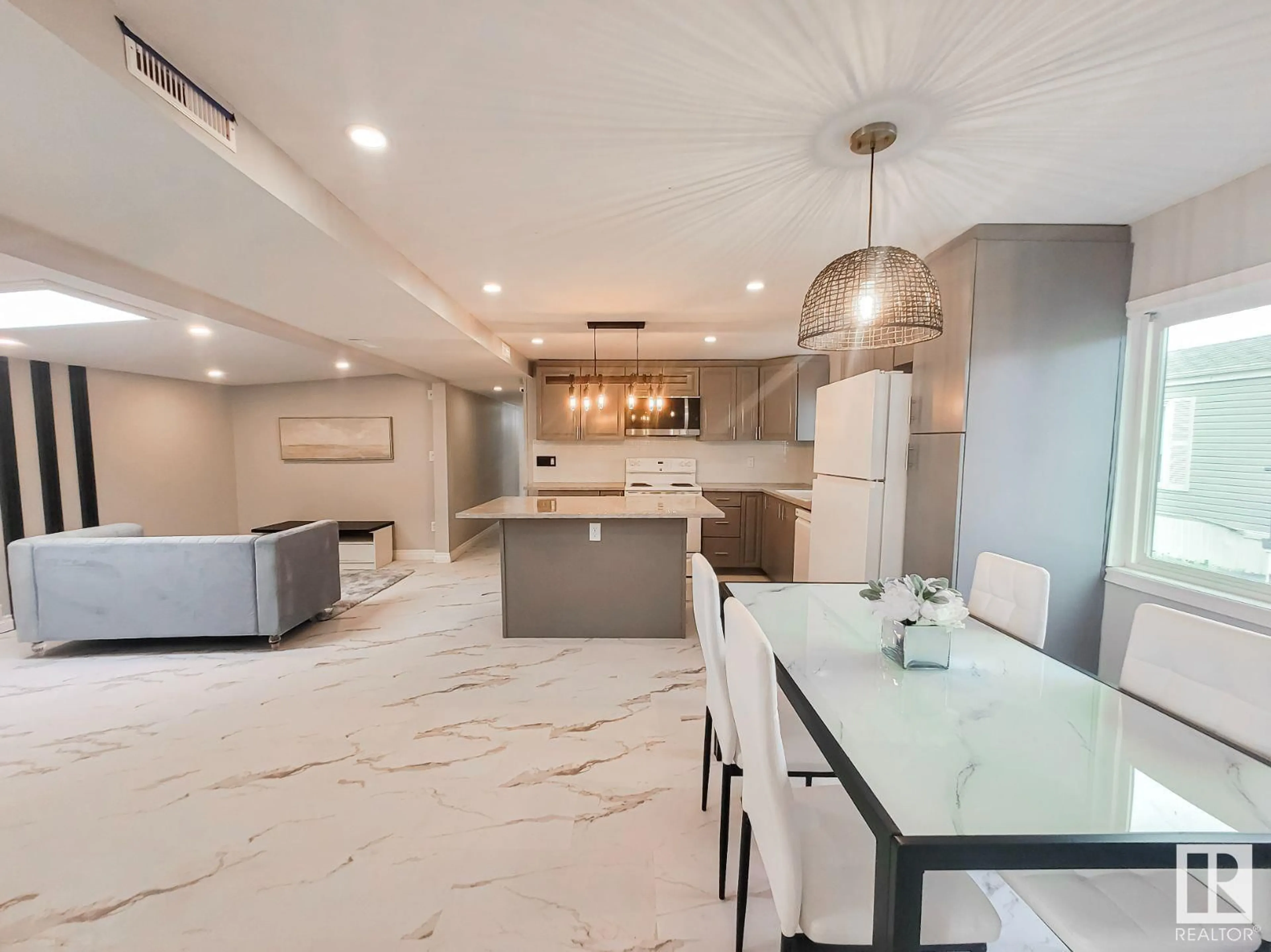 Open concept kitchen, ceramic/tile floor for 680 53222 RGE ROAD 272, Rural Parkland County Alberta T7X3N4