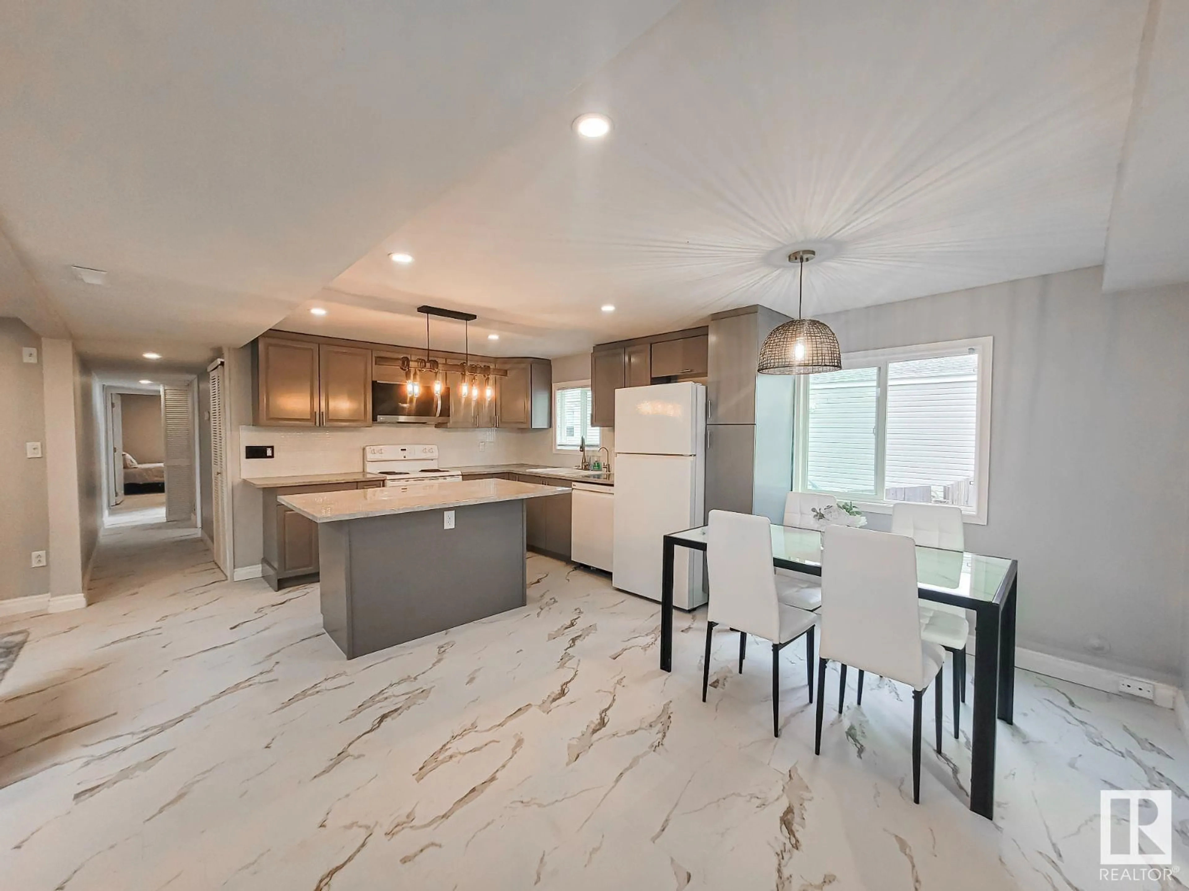 Open concept kitchen, ceramic/tile floor for 680 53222 RGE ROAD 272, Rural Parkland County Alberta T7X3N4