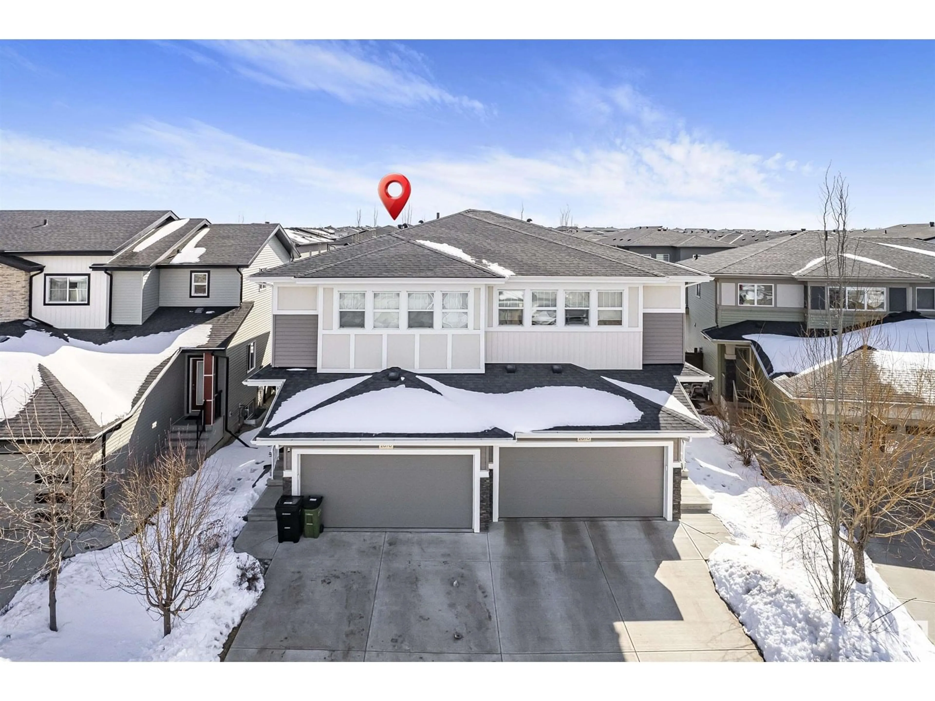 A pic from outside/outdoor area/front of a property/back of a property/a pic from drone, street for 2878 KOSHAL CR, Edmonton Alberta T6W3J8