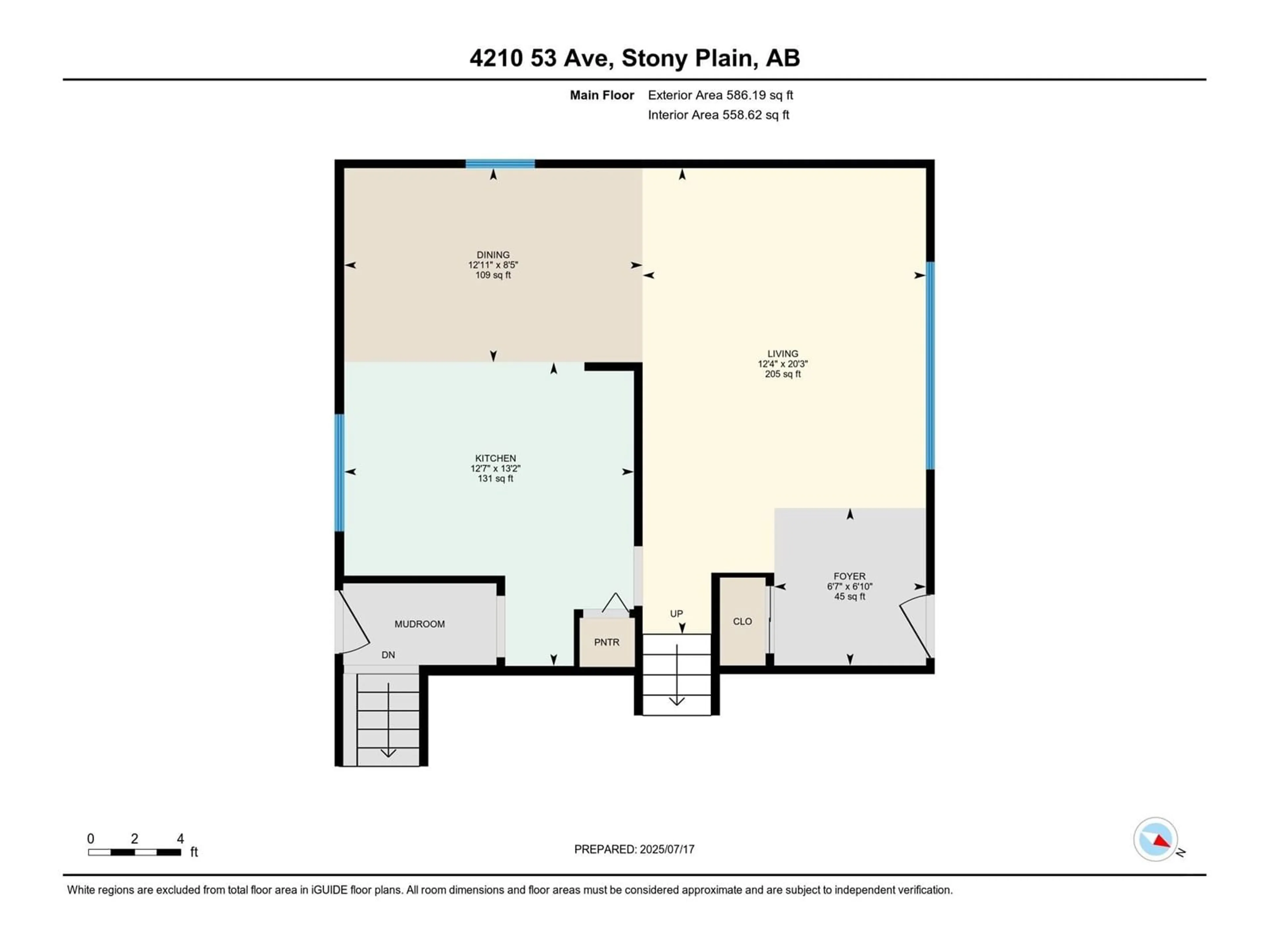 Floor plan for 4210 53 AV, Stony Plain Alberta T7Z1G5