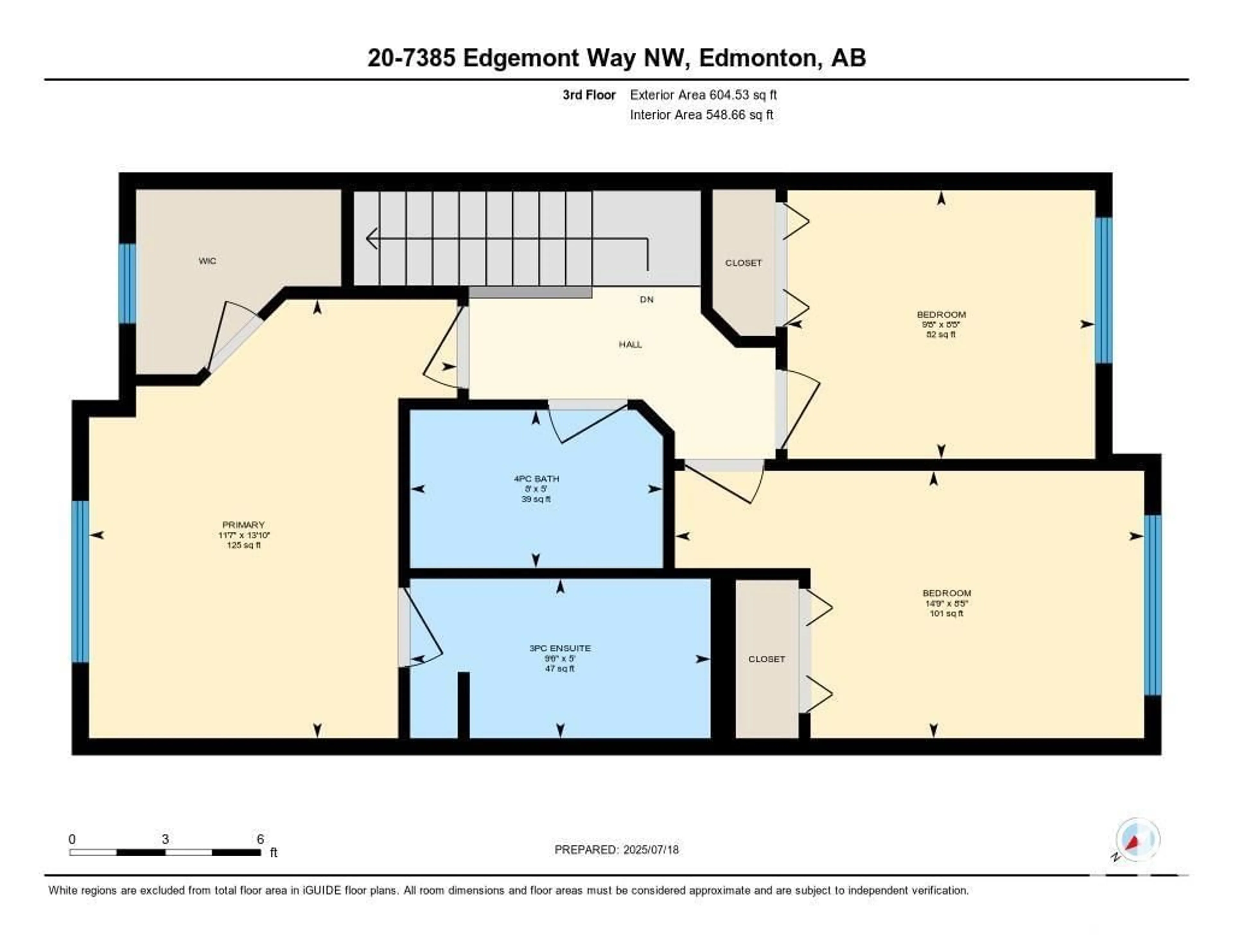 Floor plan for 20 7385 EDGEMONT WY, Edmonton Alberta T6M0R9