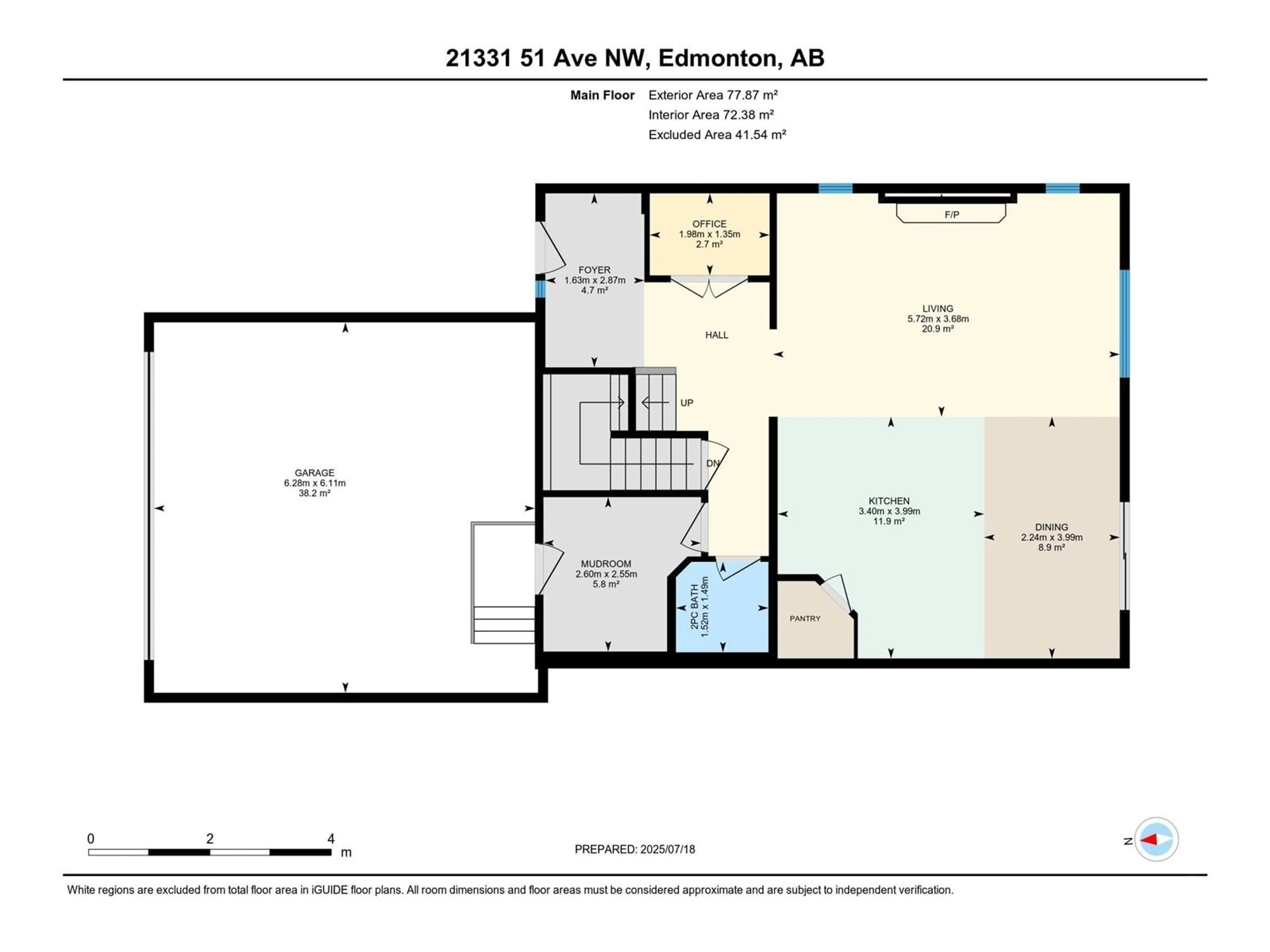 Floor plan for 21331 51 AV, Edmonton Alberta T6M0K7