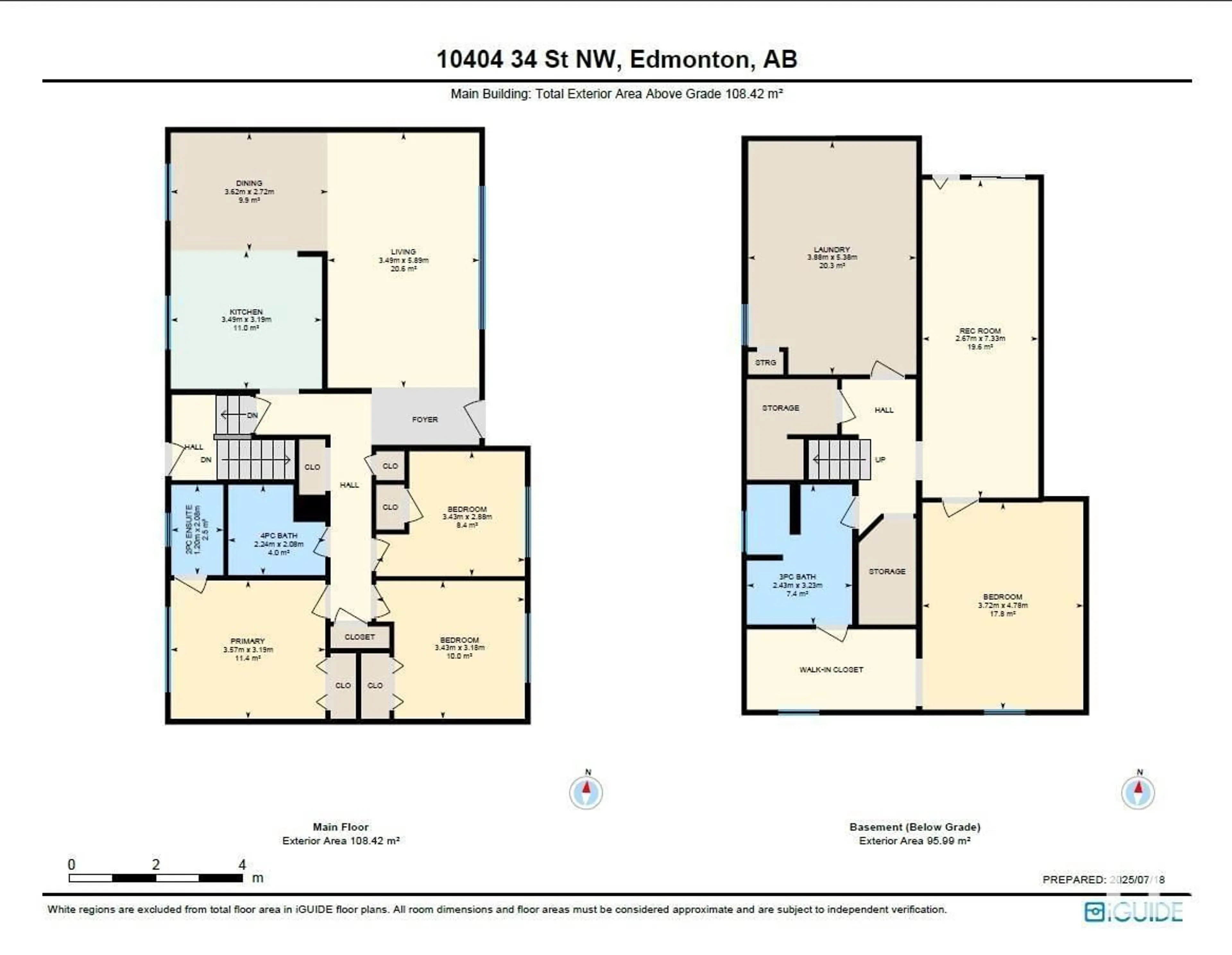 Floor plan for 10404 34 ST, Edmonton Alberta T5W1X9
