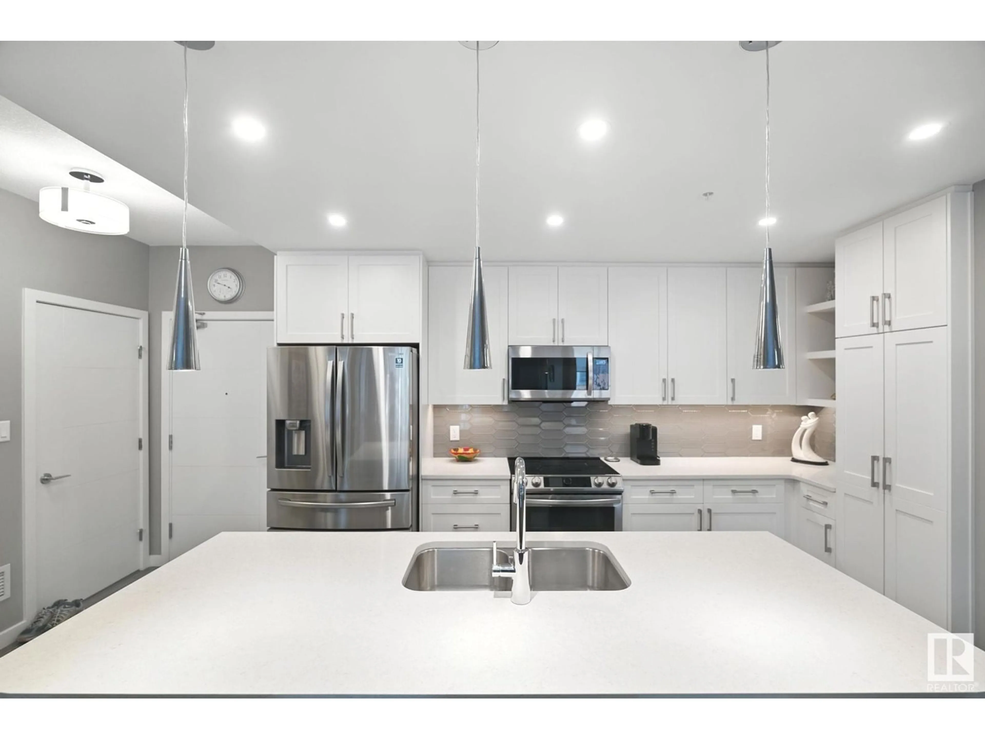 Contemporary kitchen, ceramic/tile floor for #227 - 1154 ADAMSON DR, Edmonton Alberta T6W3N5