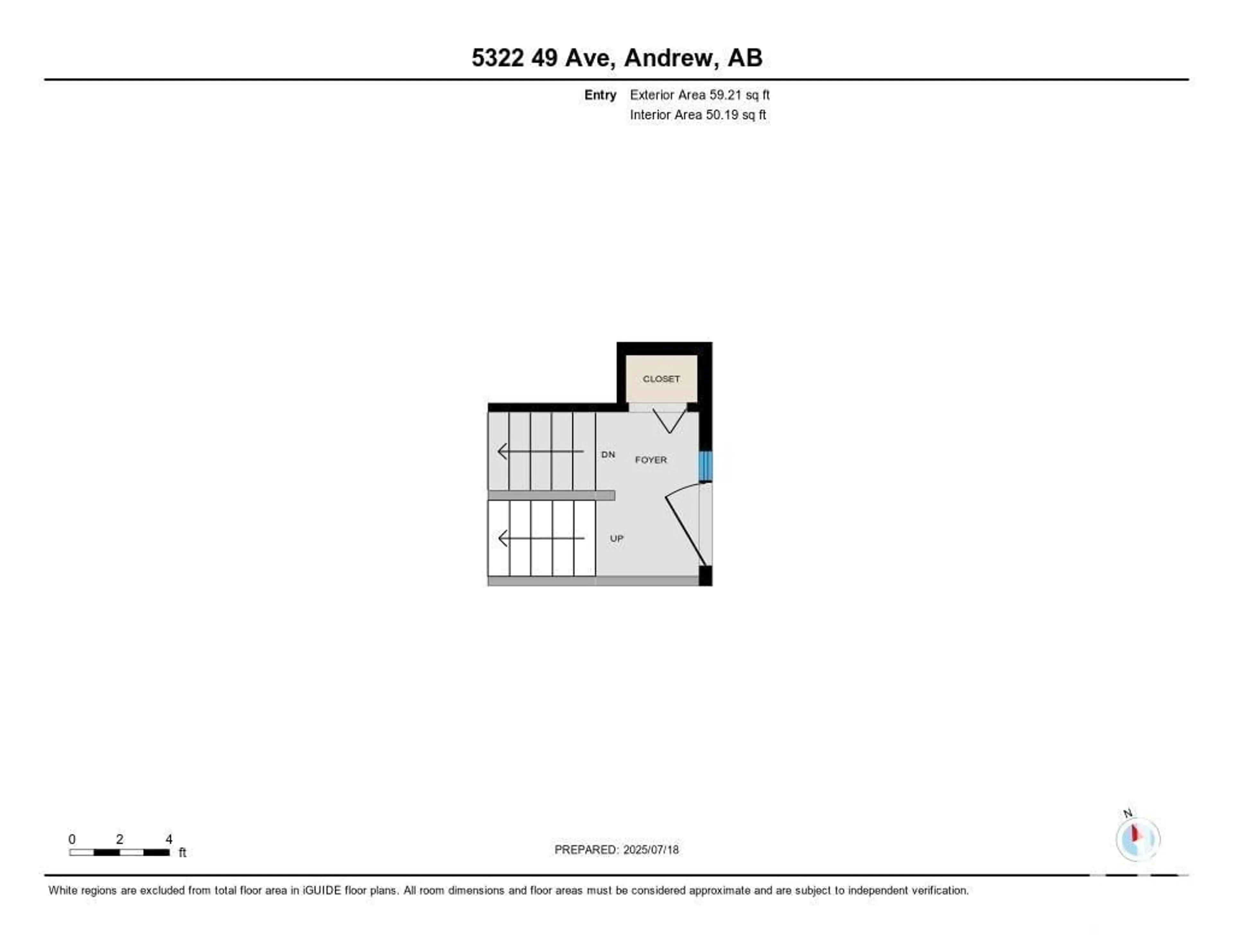 Floor plan for 5322 49 AV, Andrew Alberta T0B0C0