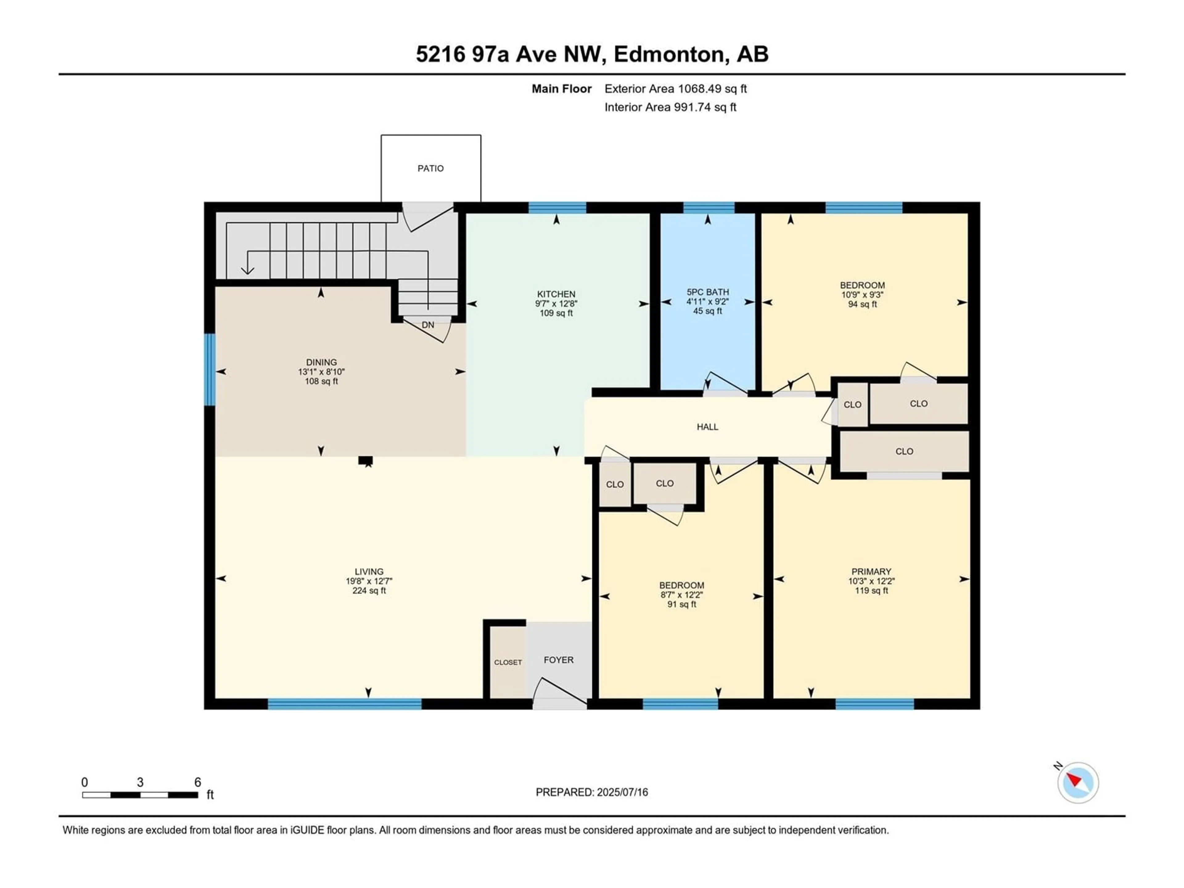 Floor plan for 5216 97A AV, Edmonton Alberta T6B1E1
