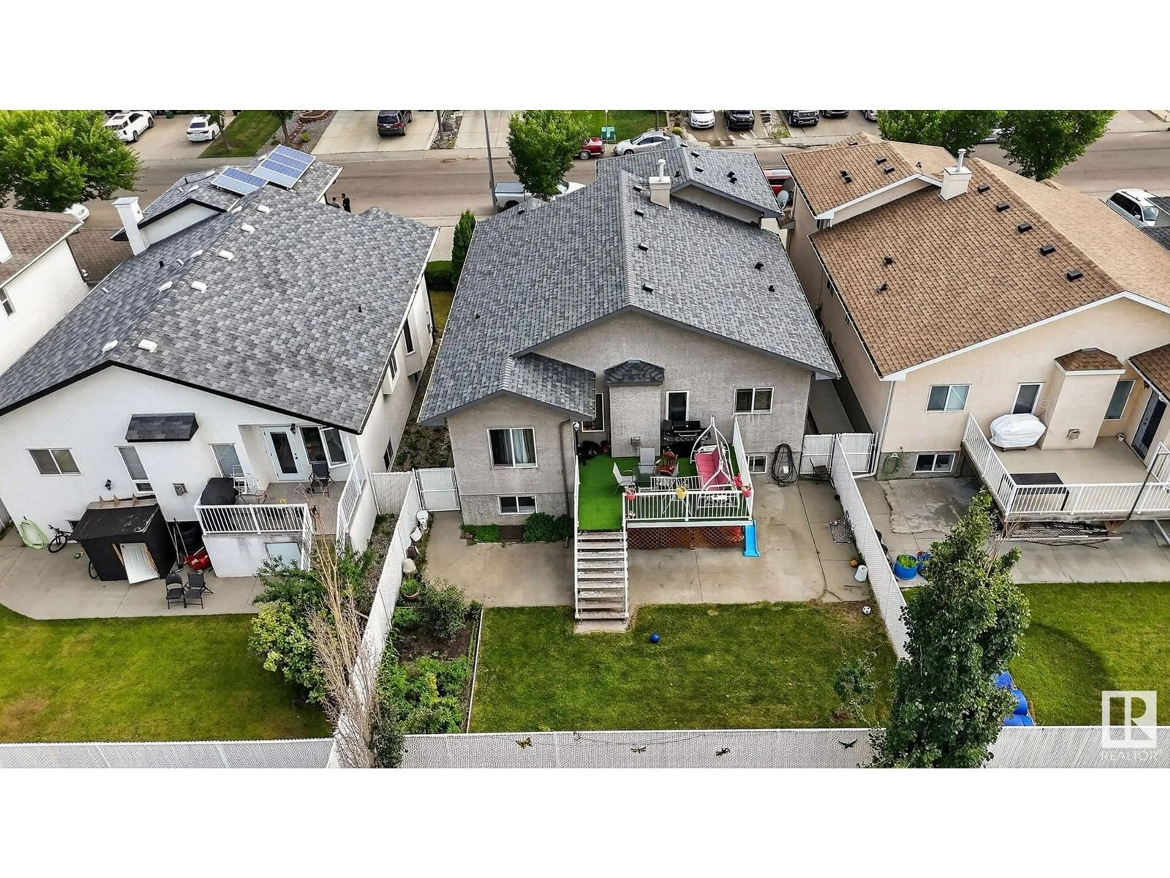 A pic from outside/outdoor area/front of a property/back of a property/a pic from drone, city buildings view from balcony for NW - 6040 165 AV, Edmonton Alberta T5Y0A9