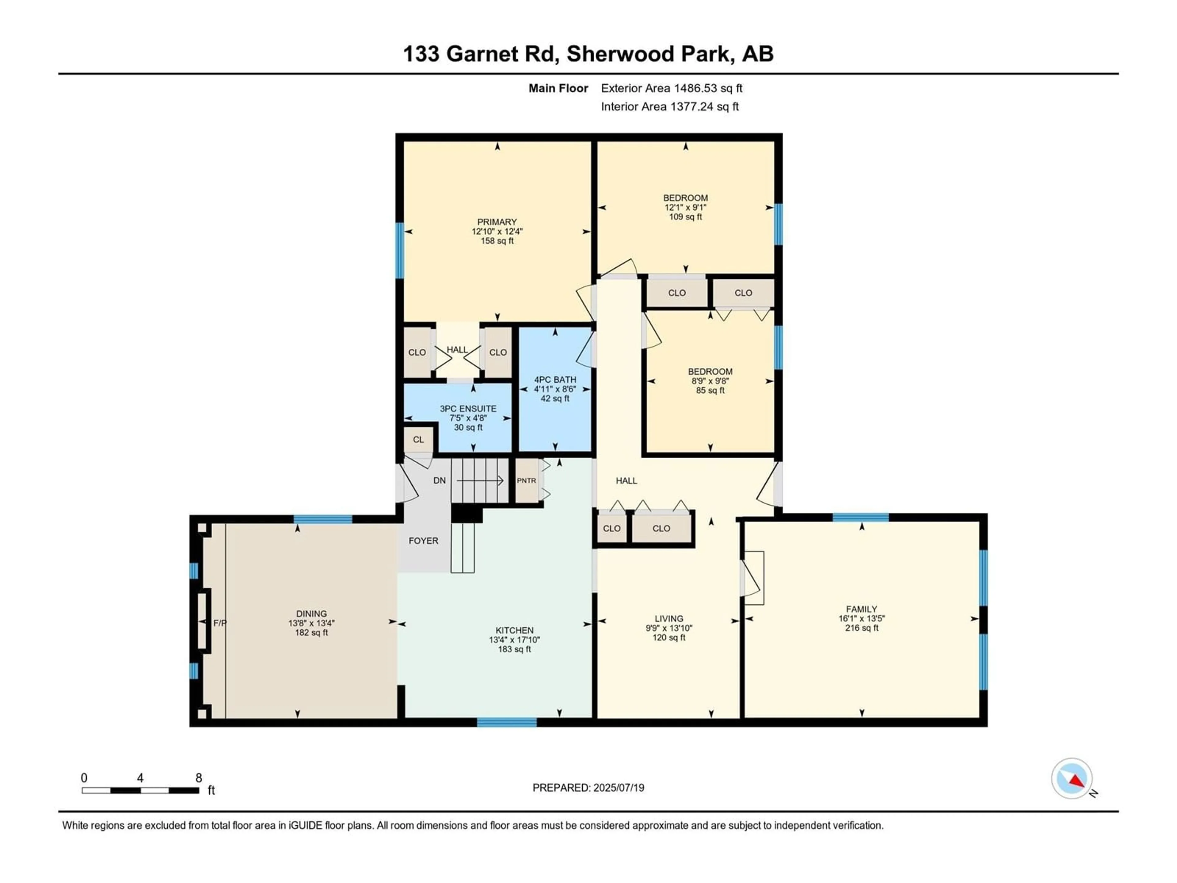 Floor plan for 133 GARNET RD, Sherwood Park Alberta T8A2S5