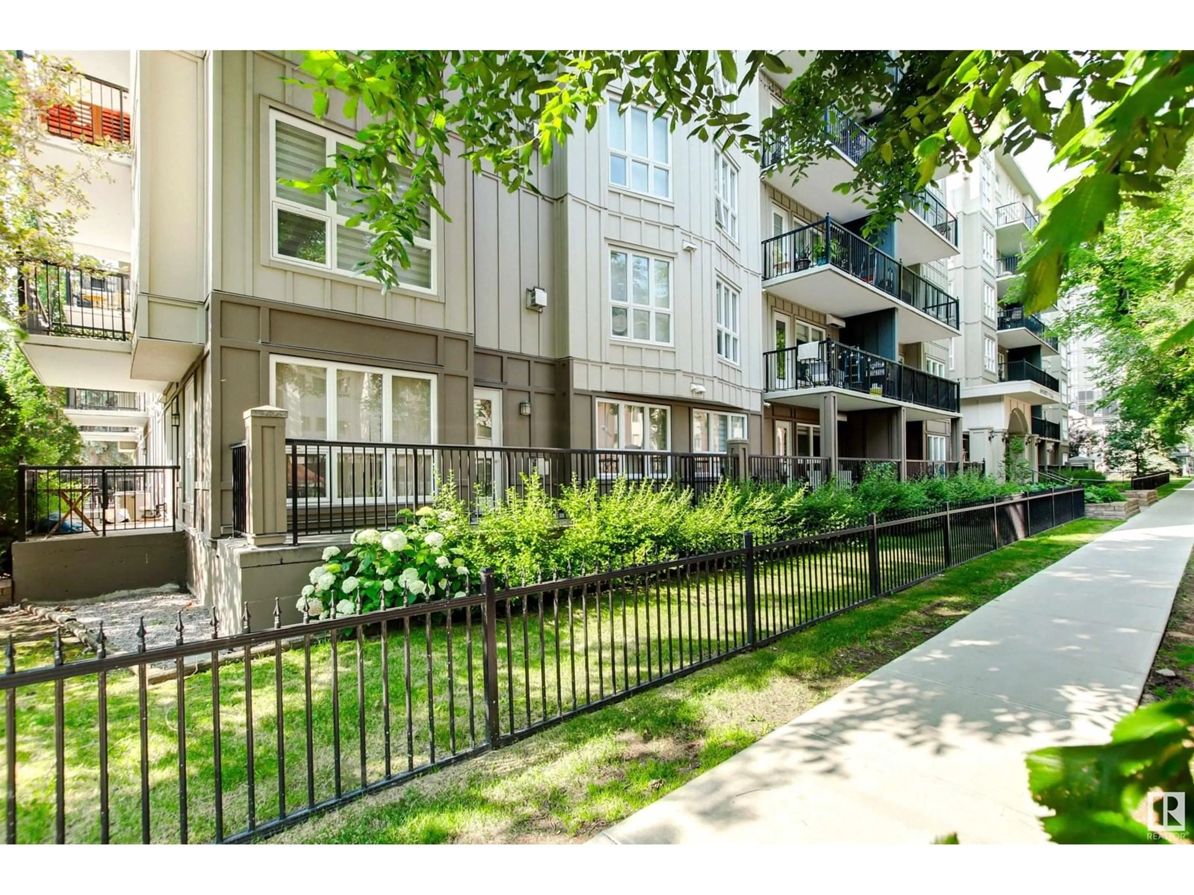 Patio, street for #308 - 11103 84 AV, Edmonton Alberta T6G2X4