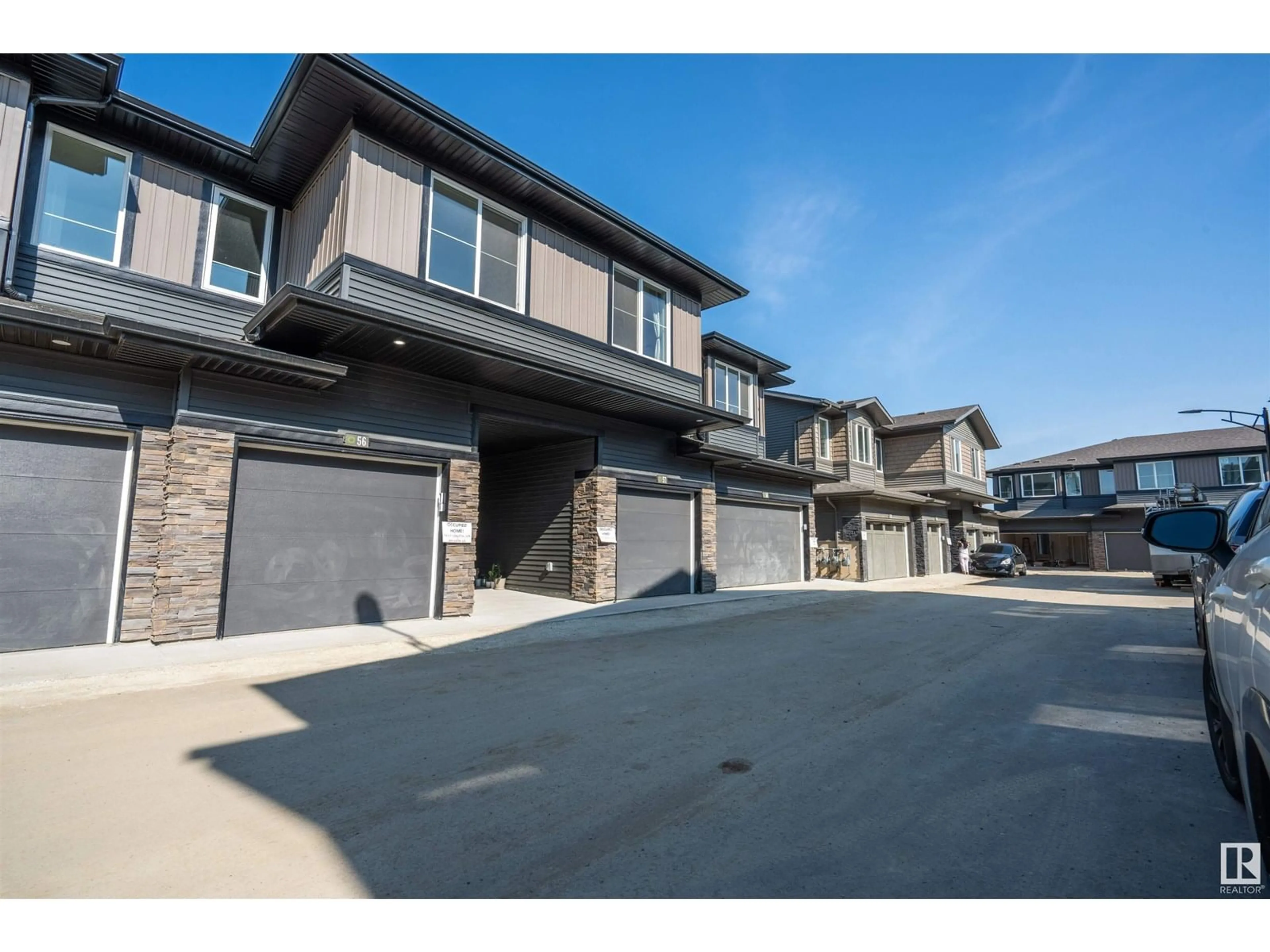 A pic from outside/outdoor area/front of a property/back of a property/a pic from drone, street for 56 - 2710 66 ST, Edmonton Alberta T6X3H4