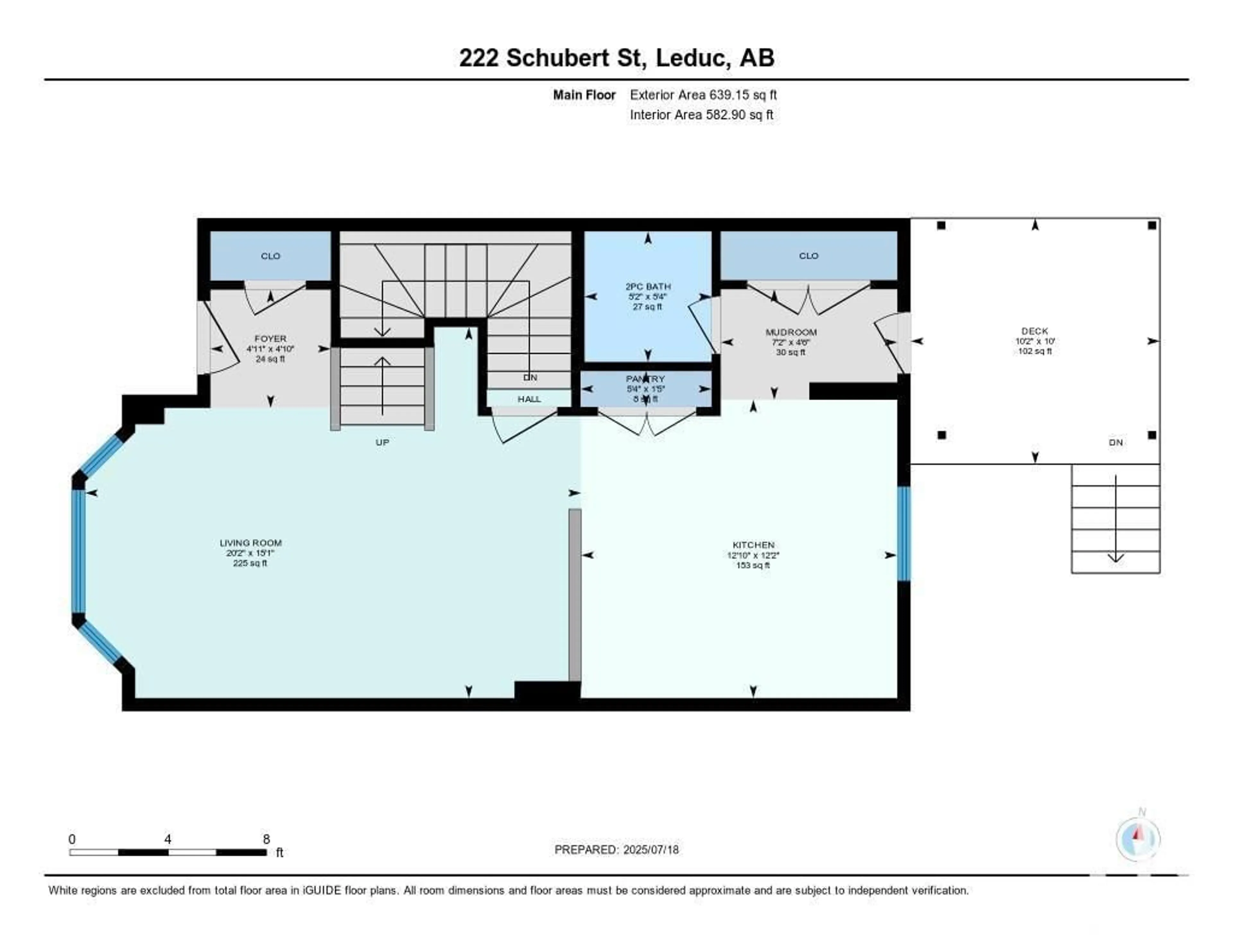 Floor plan for 222 SCHUBERT ST, Leduc Alberta T9E8R8