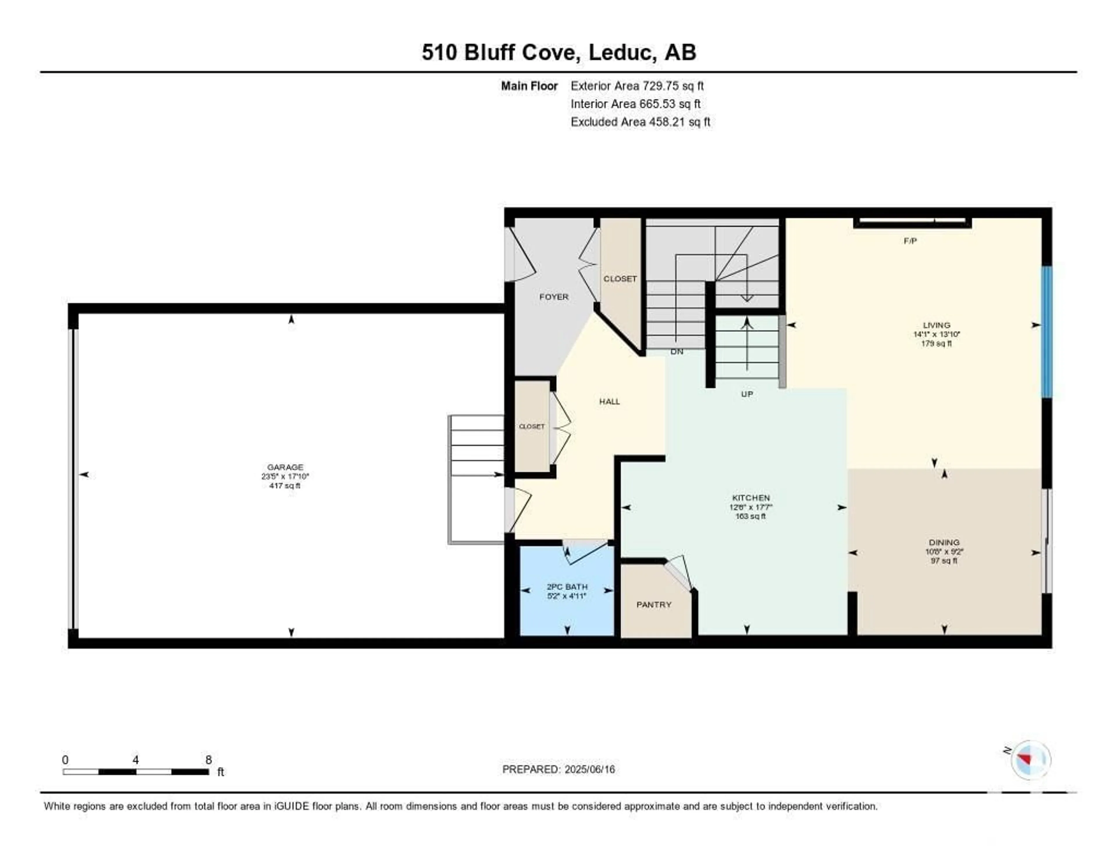 Floor plan for 510 BLUFF LN, Leduc Alberta T9E1M8