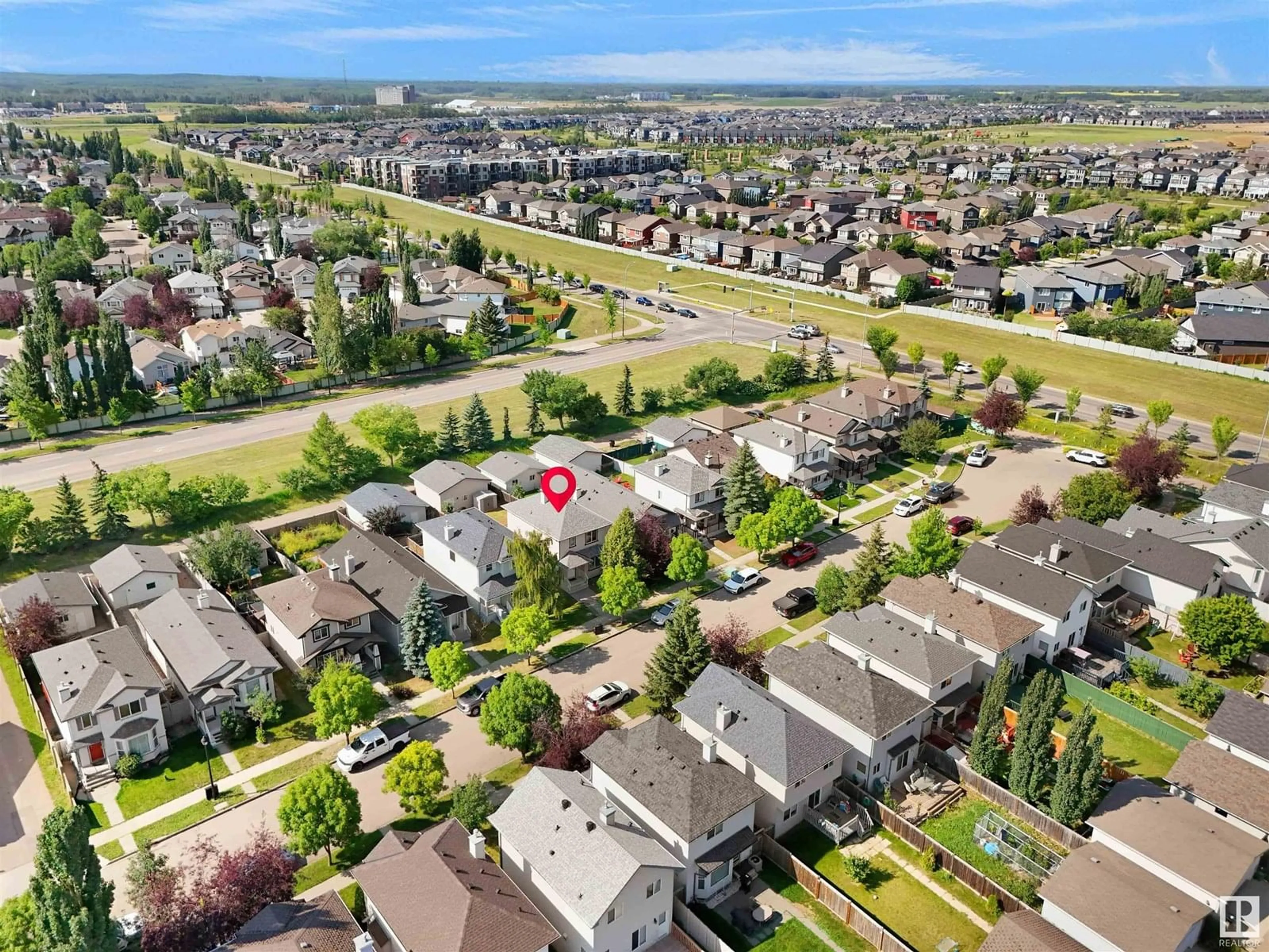 A pic from outside/outdoor area/front of a property/back of a property/a pic from drone, street for 21353 87A AV, Edmonton Alberta T5T6T7
